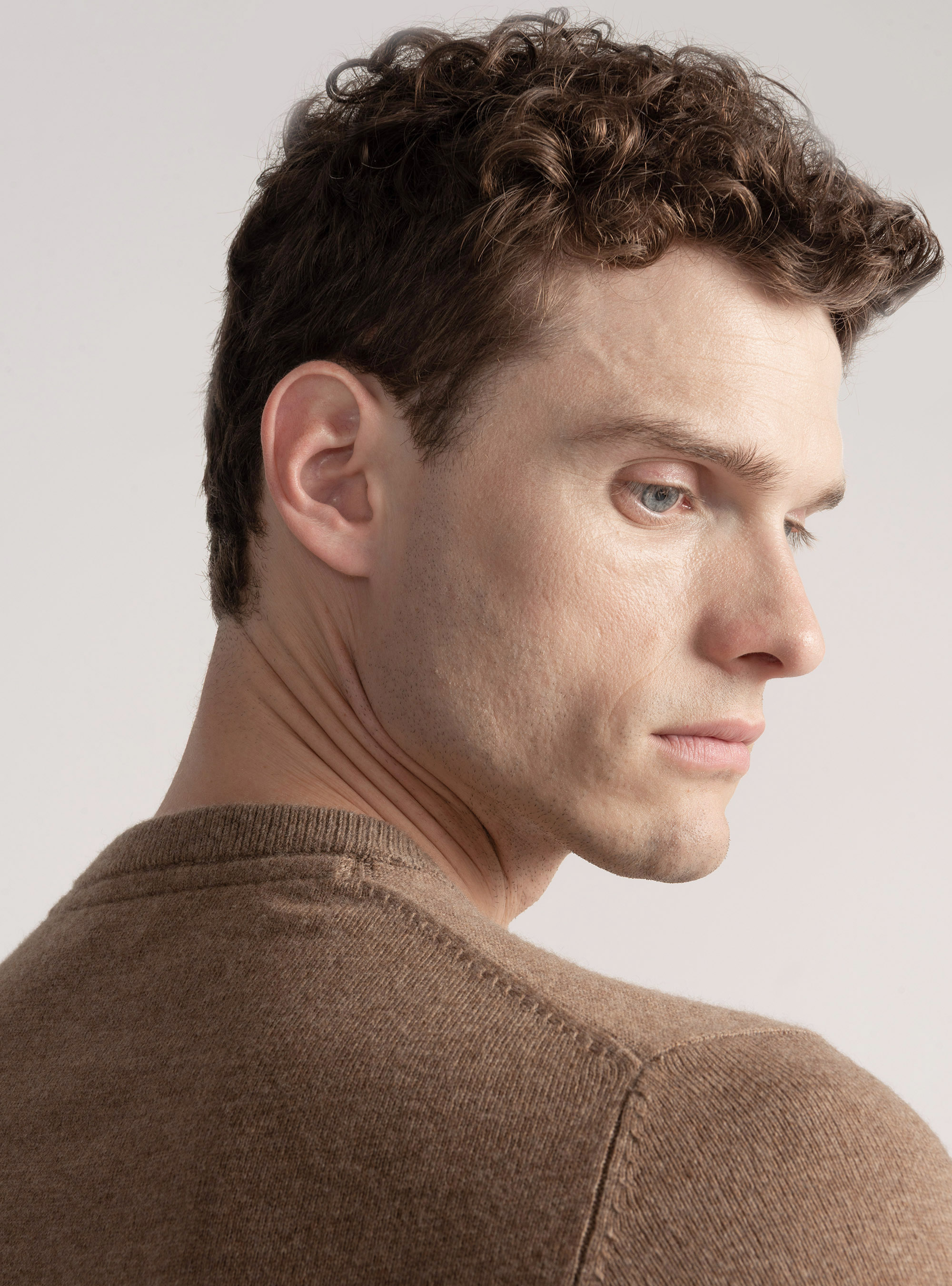 Lambswool and cashmere crew-neck sweater, MUD