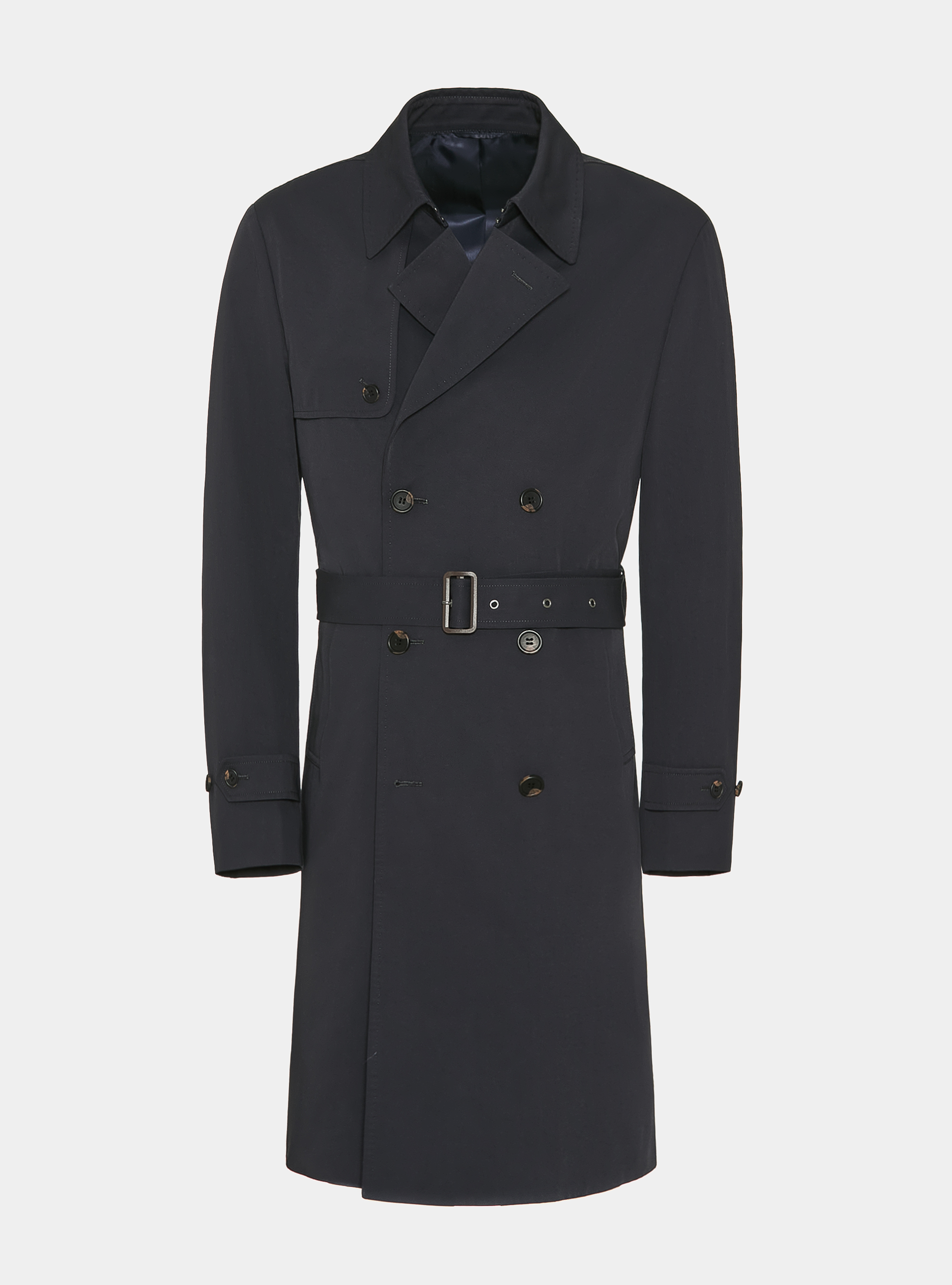 Trench in twill di cotone, BLU NAVY
