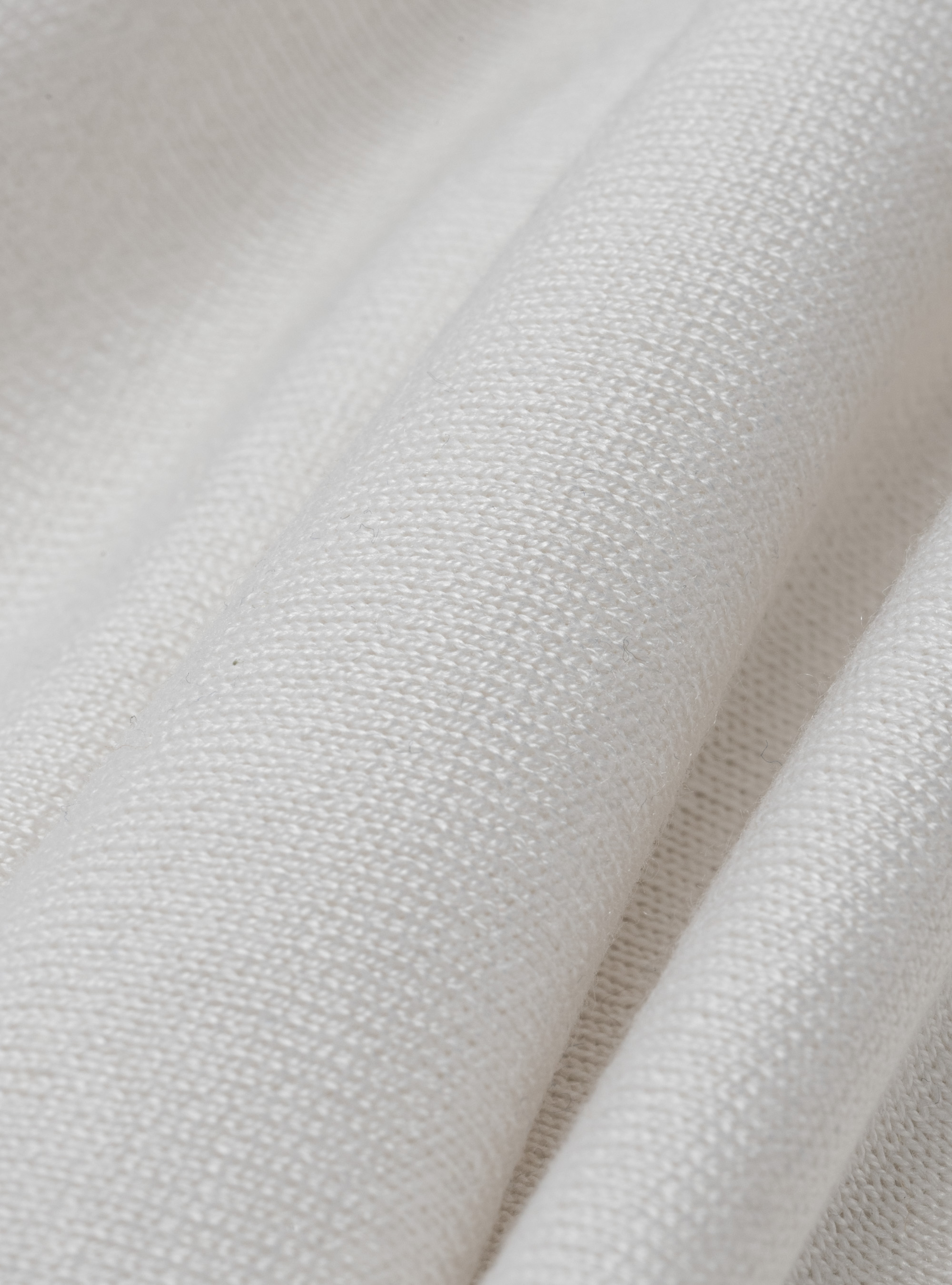Pullover mit Rundhalsausschnitt aus Seide und Baumwolle, BIANCO 0099C