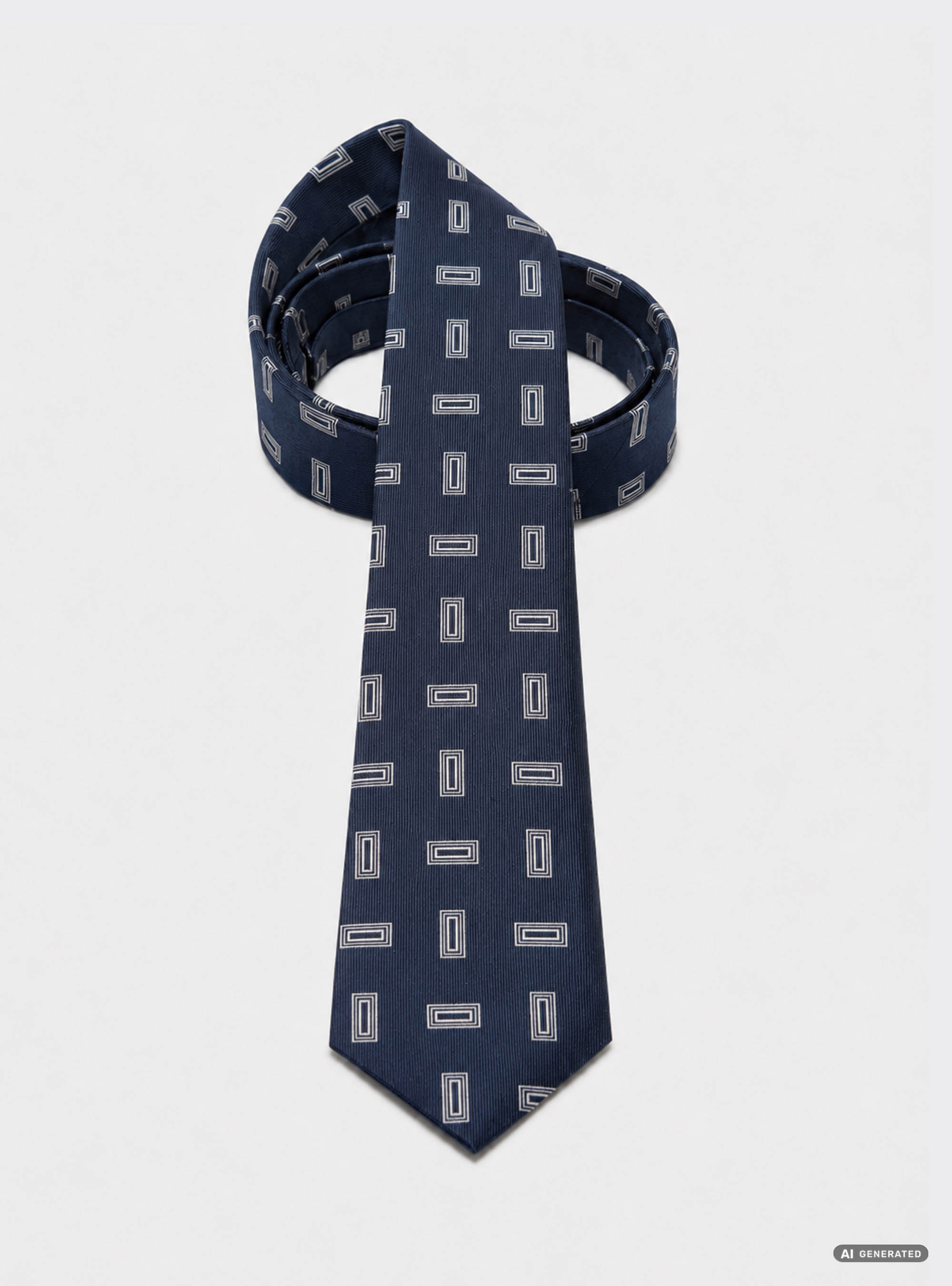 Cravatta in twill di seta a fantasia, BLU NAVY