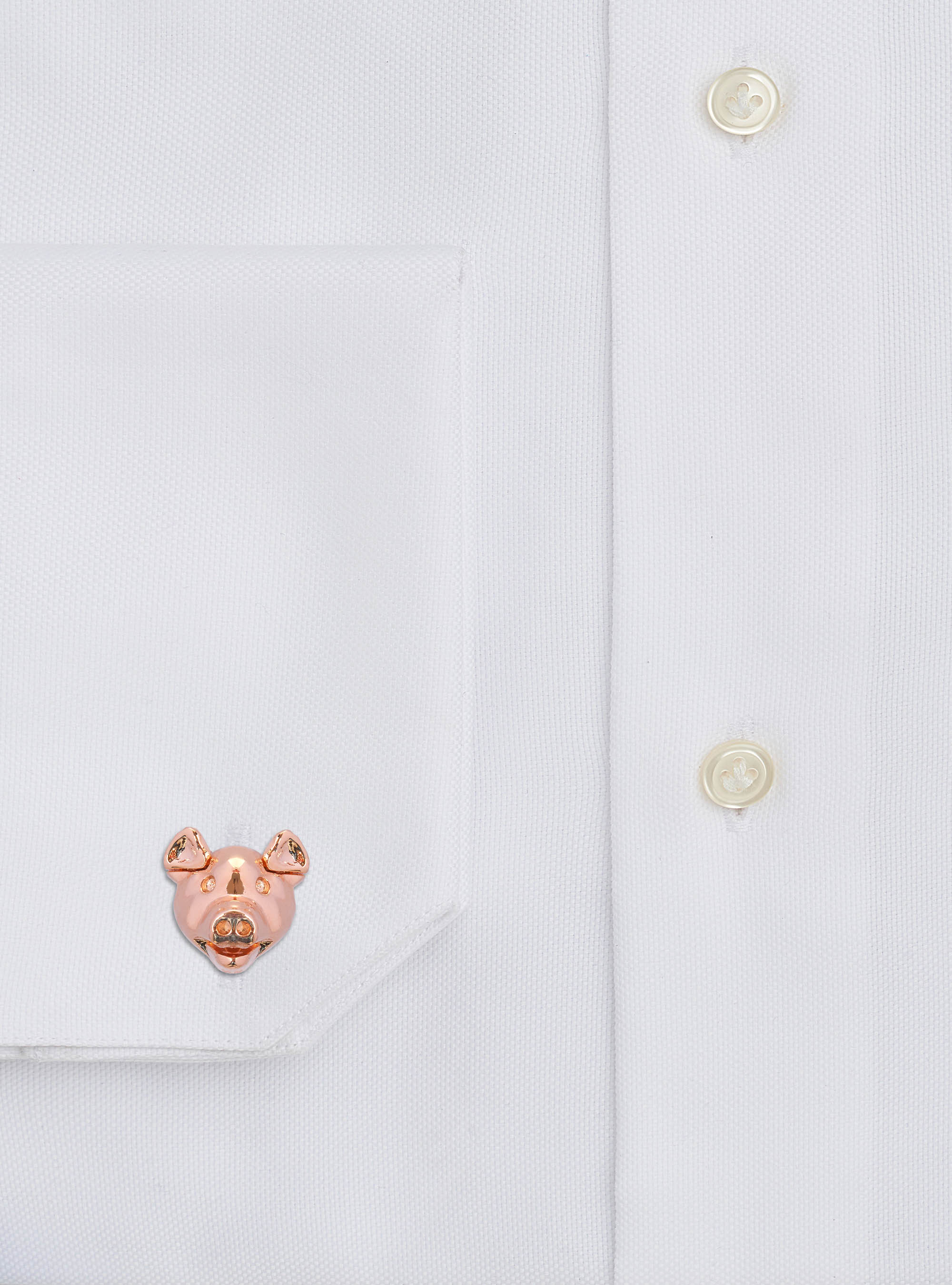 Piggy cufflinks, ORO LUCIDO