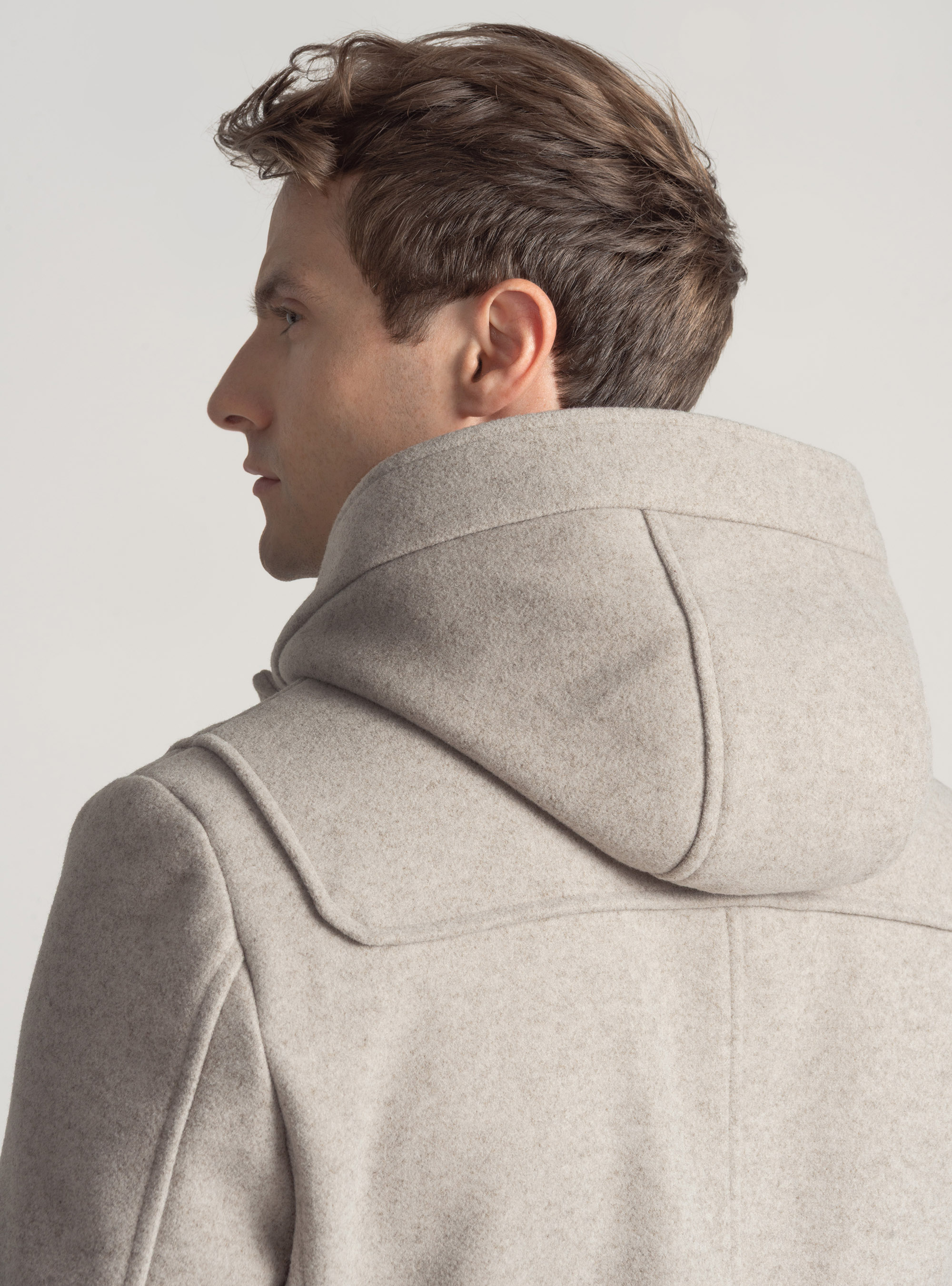 Basic wool-blend Montgomery, ECRU