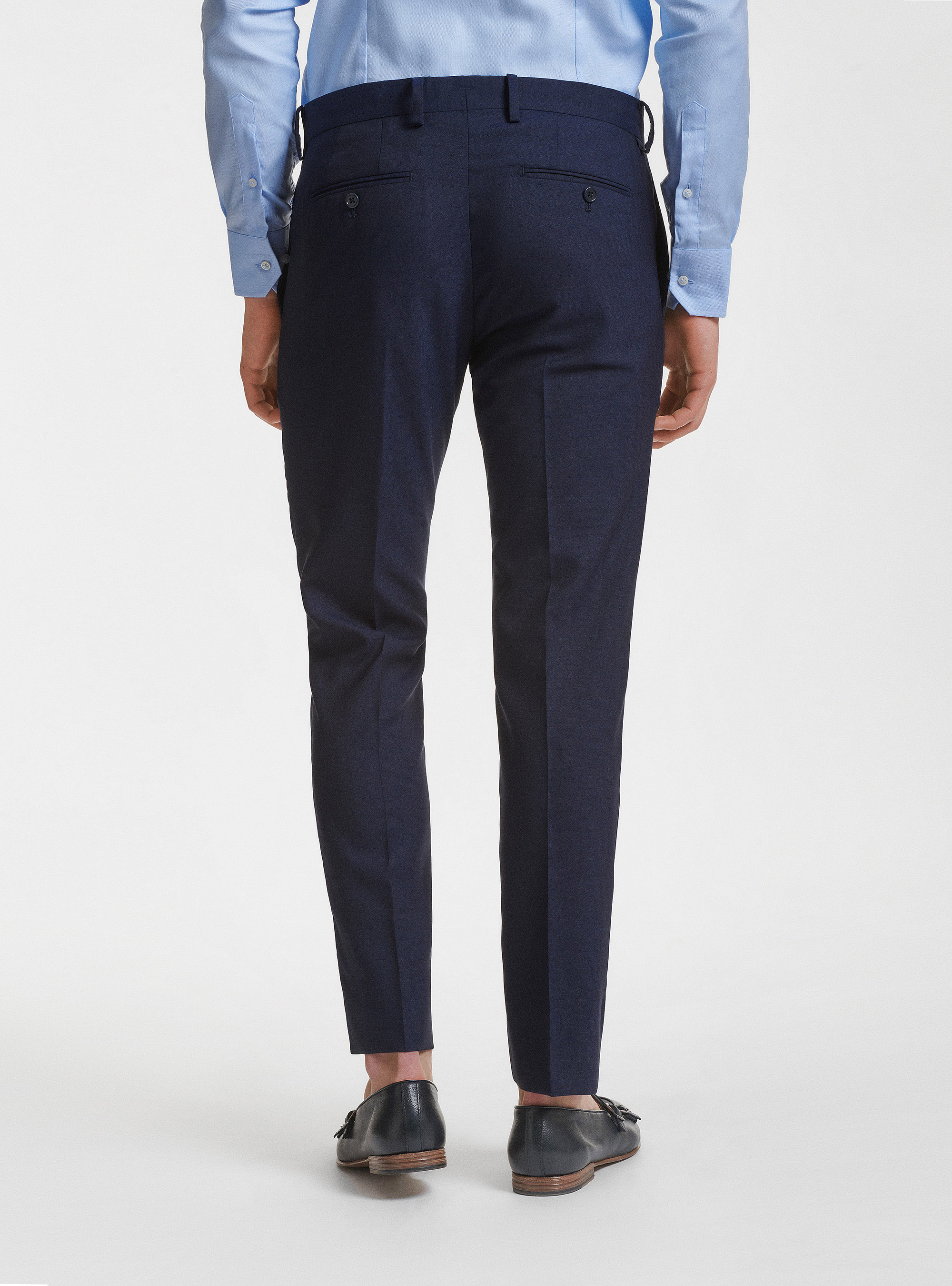Pure wool suit trousers Vitale Barberis Canonico, NAVY BLUE