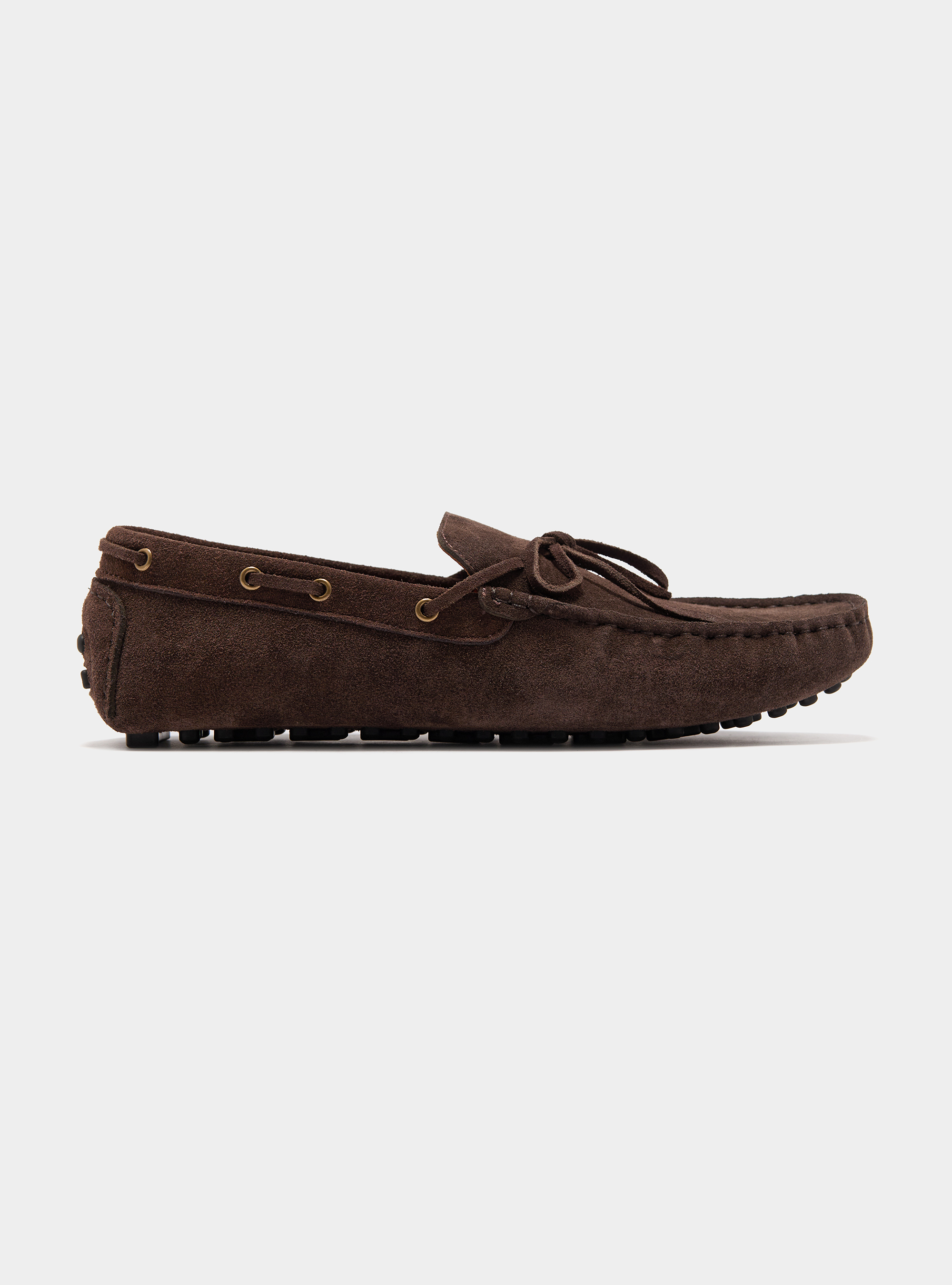 Bootsschuhe aus Wildleder, MARRONE 0507C