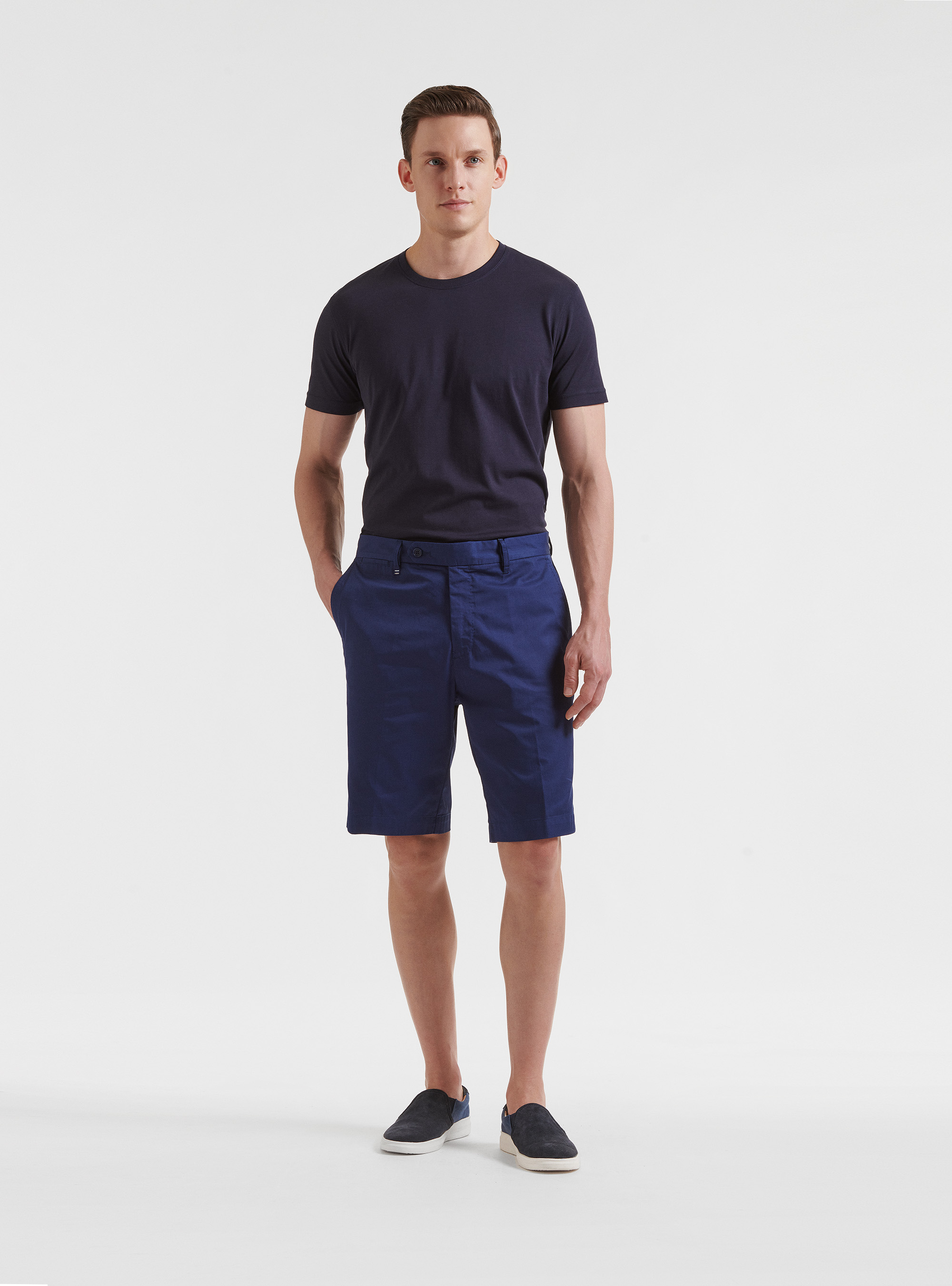 Bermuda in twill leggero, BLU