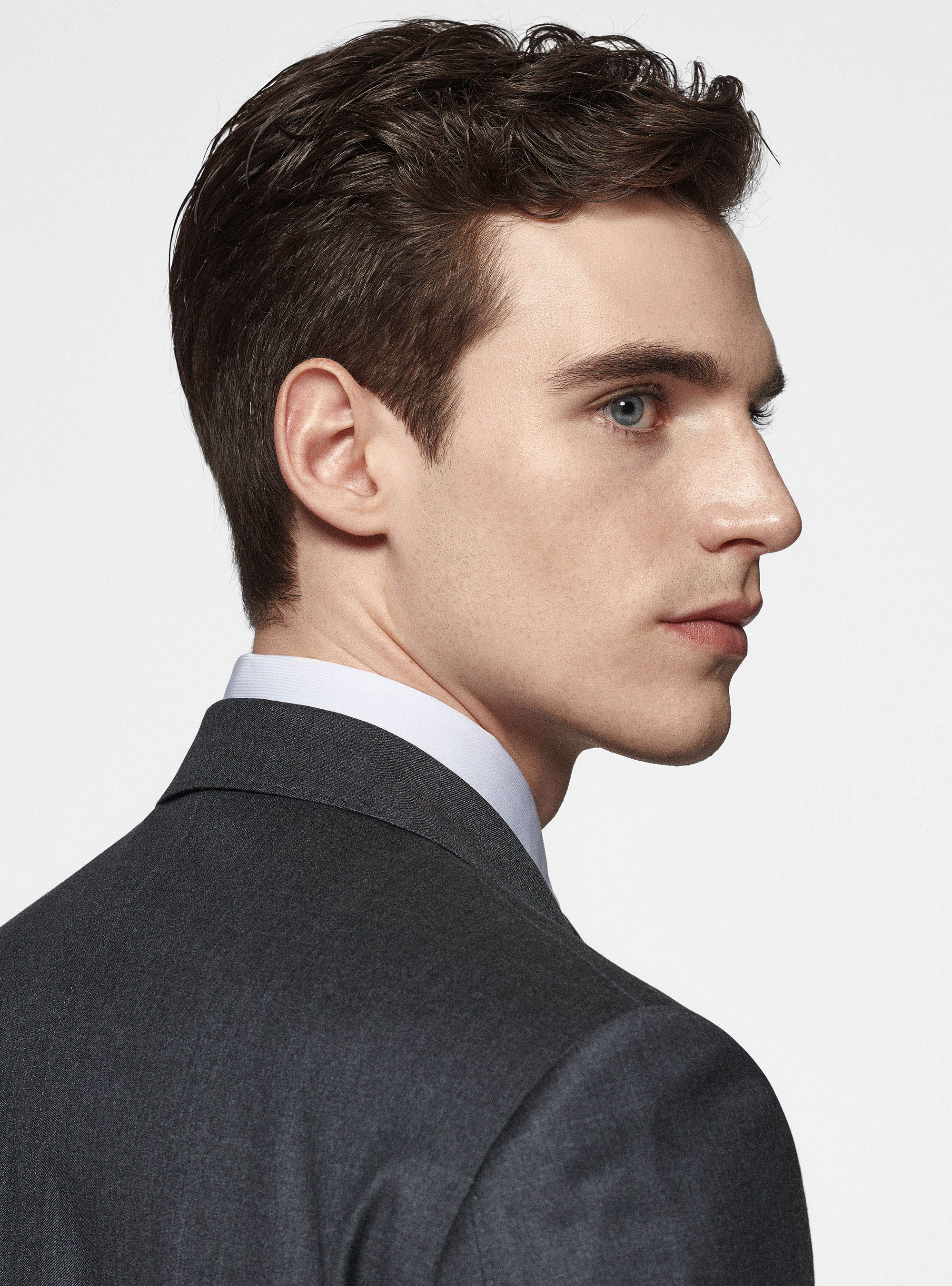 Pure 110's superfine wool blazer, ASPHALT GREY