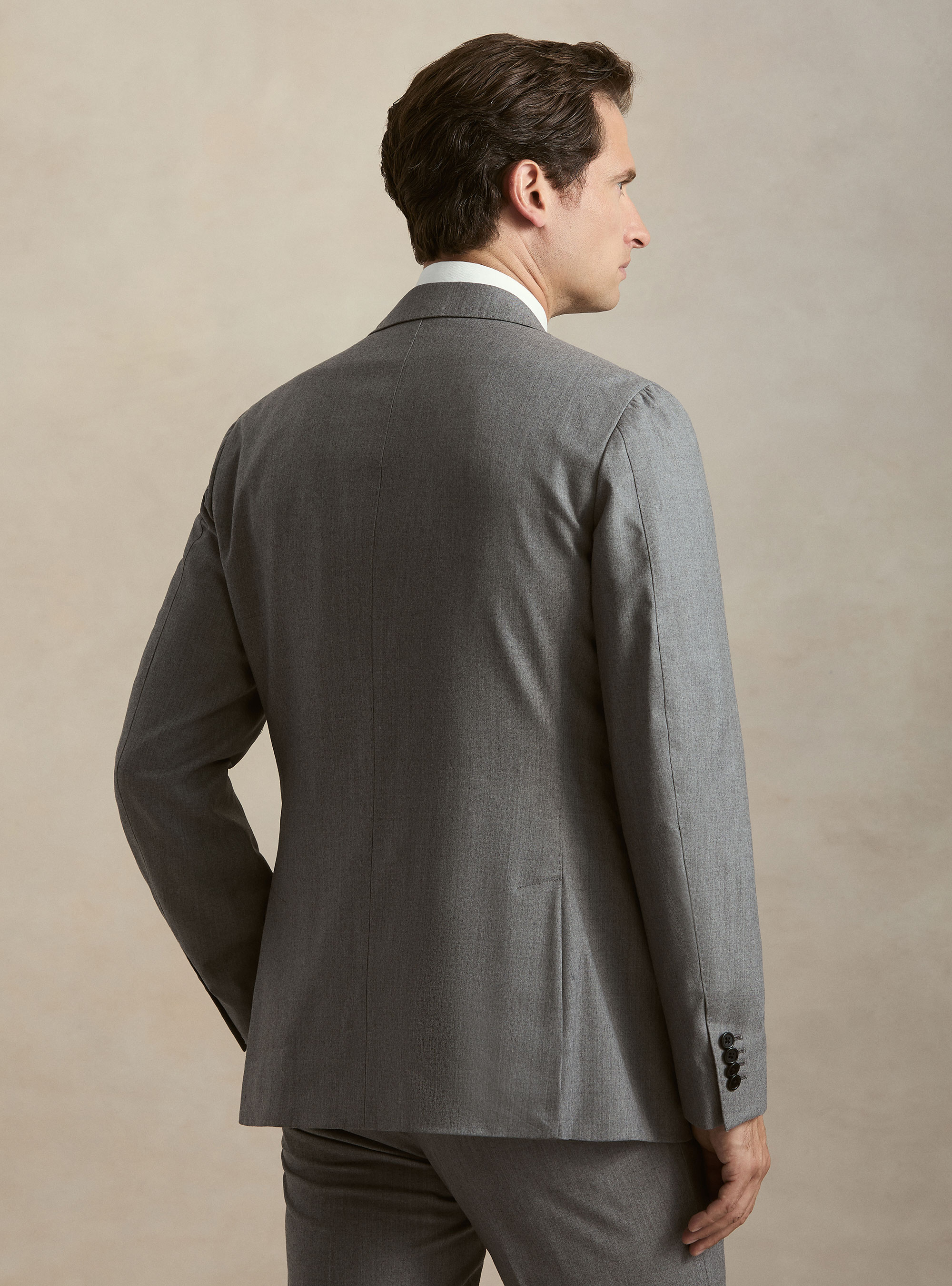 Wool flannel suit blazer, GRIGIO MELANGE 0151C