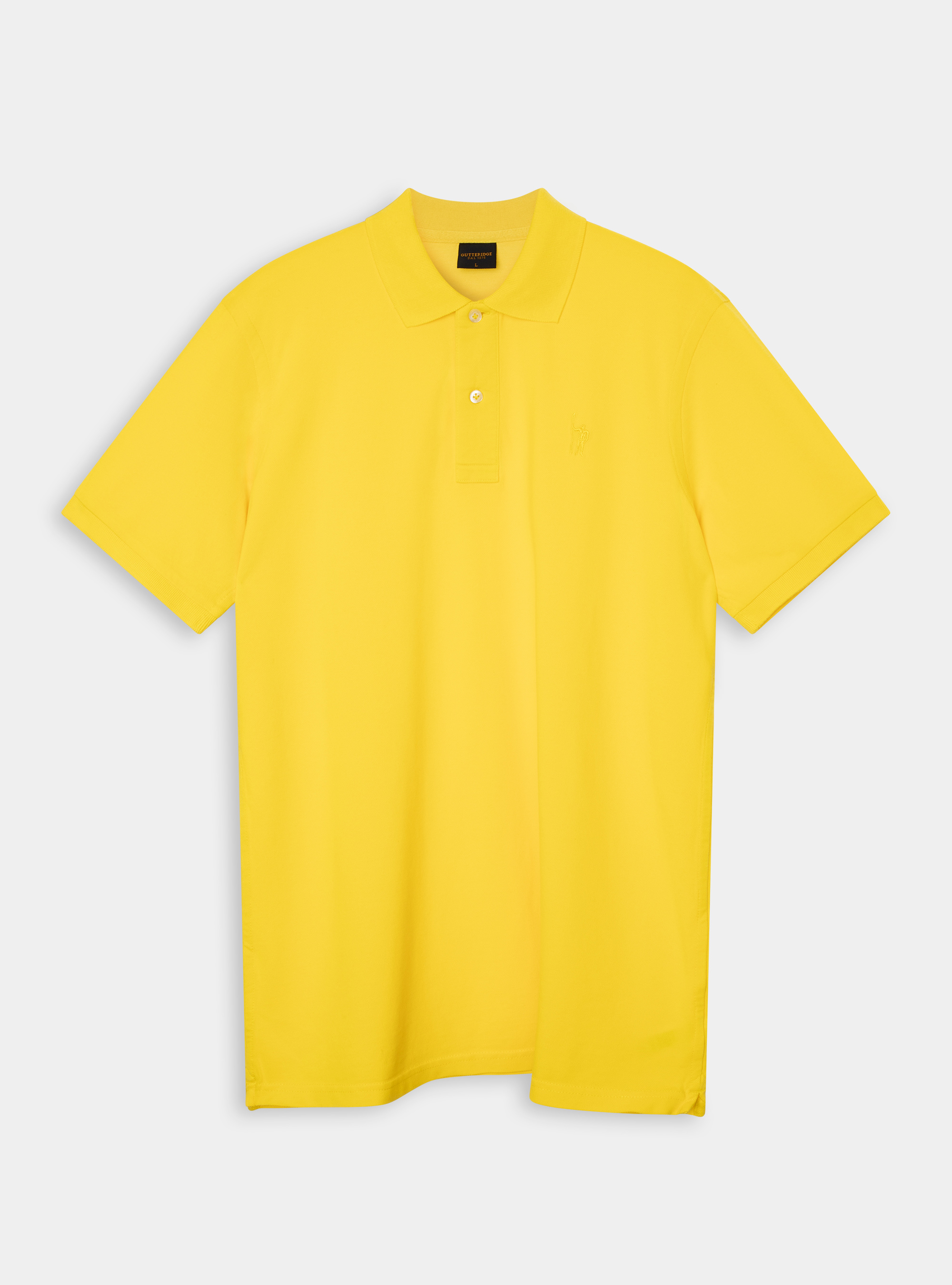 Polo classique en piqu&eacute;, JAUNE