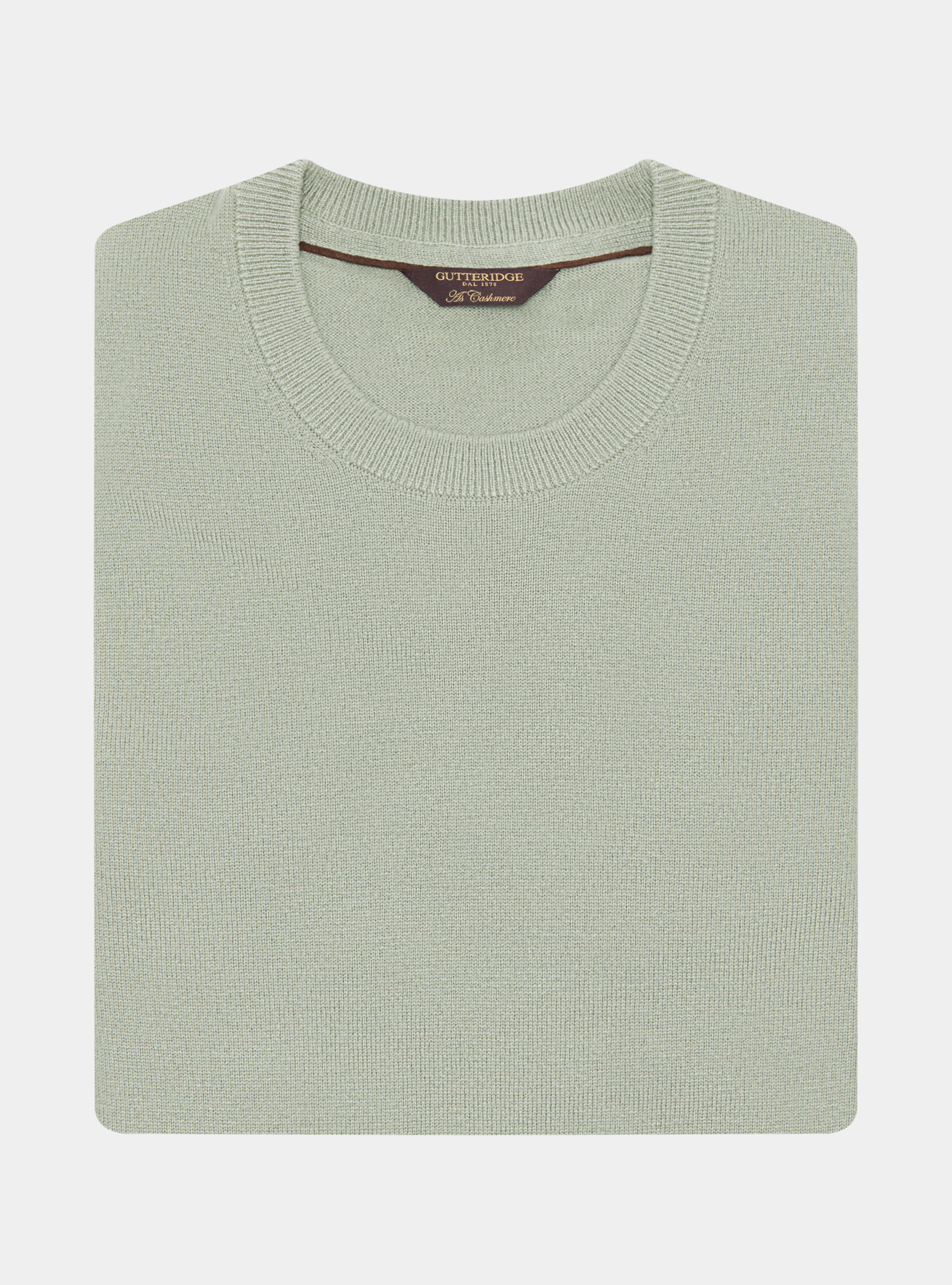 Maglia girocollo in misto lana, VERDE GIADA 0655C