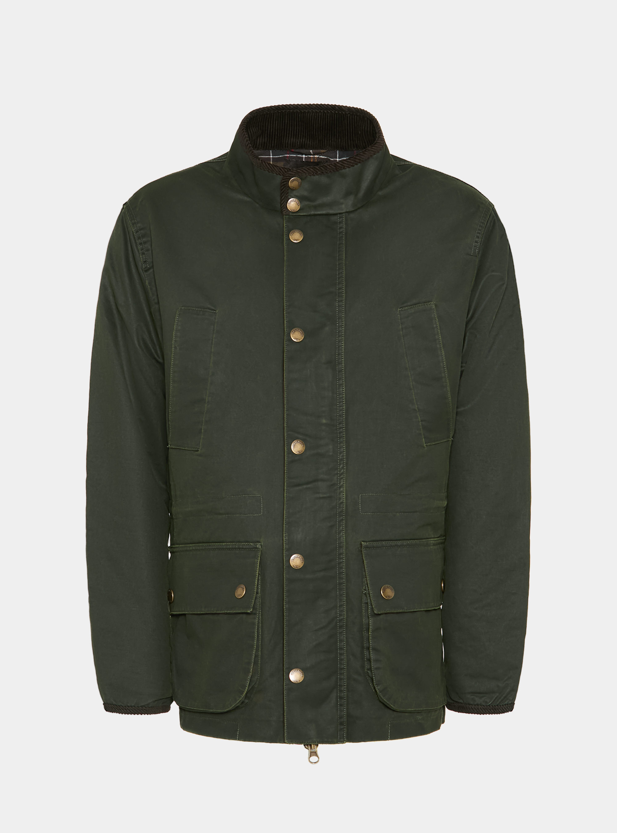 Field jacket de algod&oacute;n encerado, VERDE