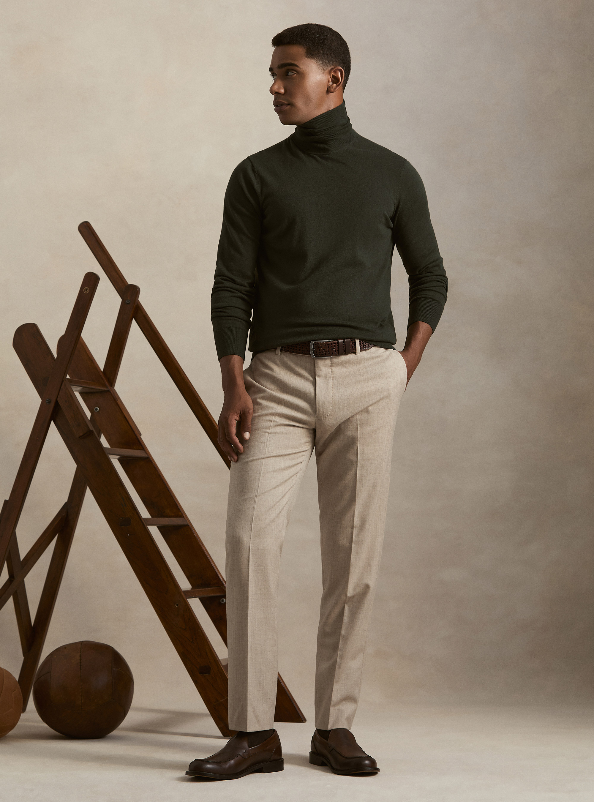 Dolcevita in cotone e cashmere, MILITARE 0609C