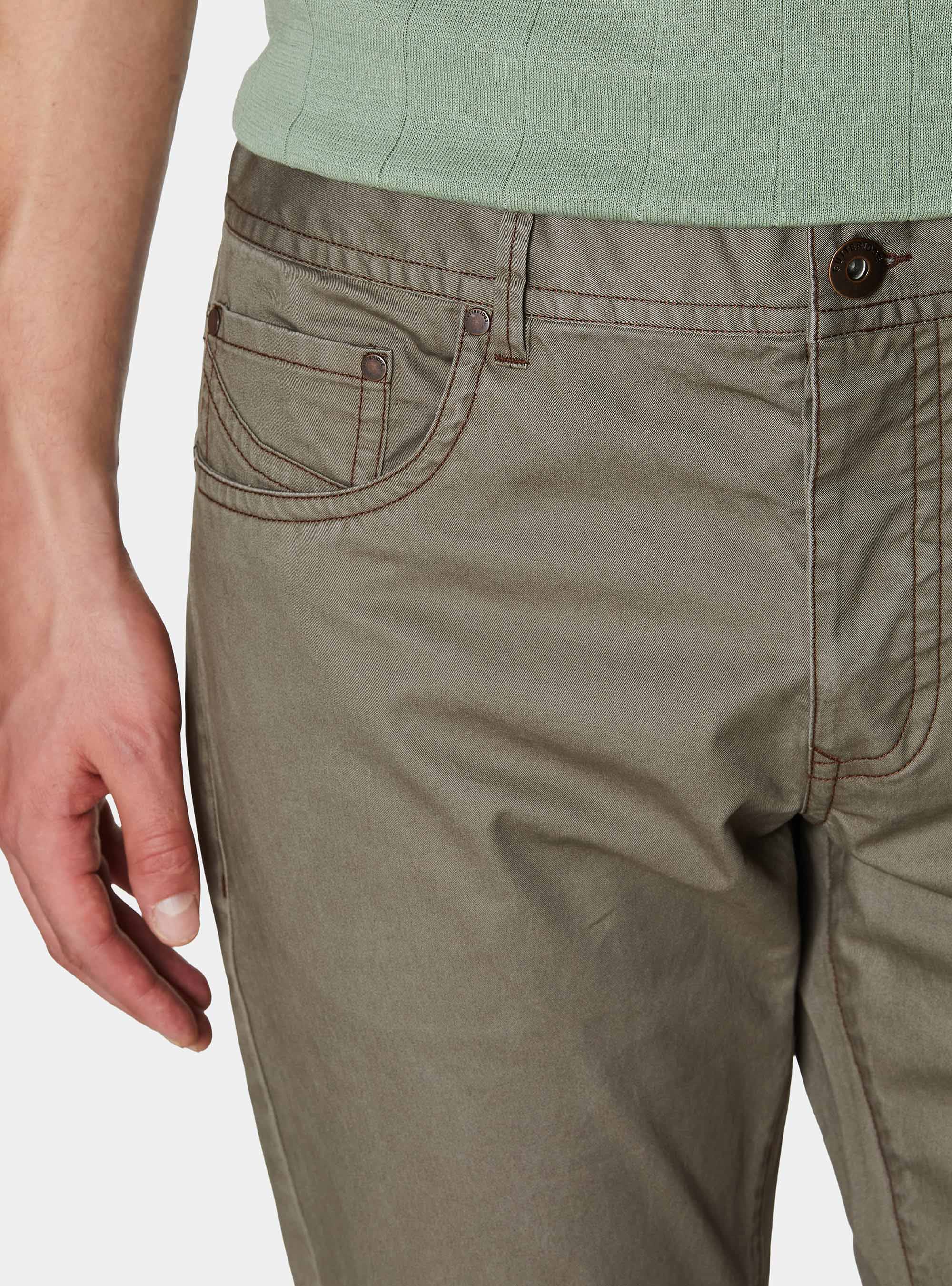 Pantalon slim fit en coton, TORTORA 0542C