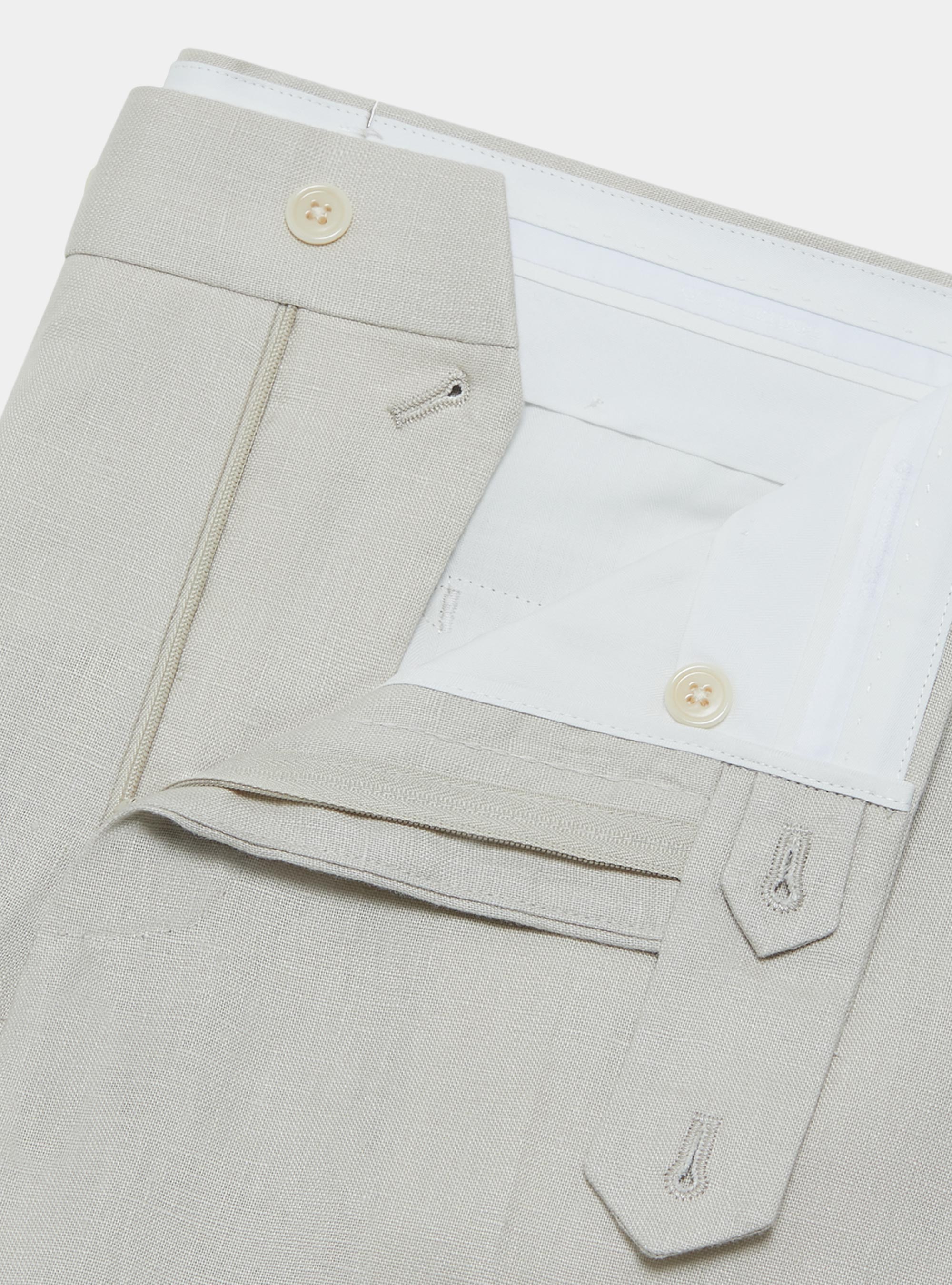 Pantaloni in puro lino, ECRU