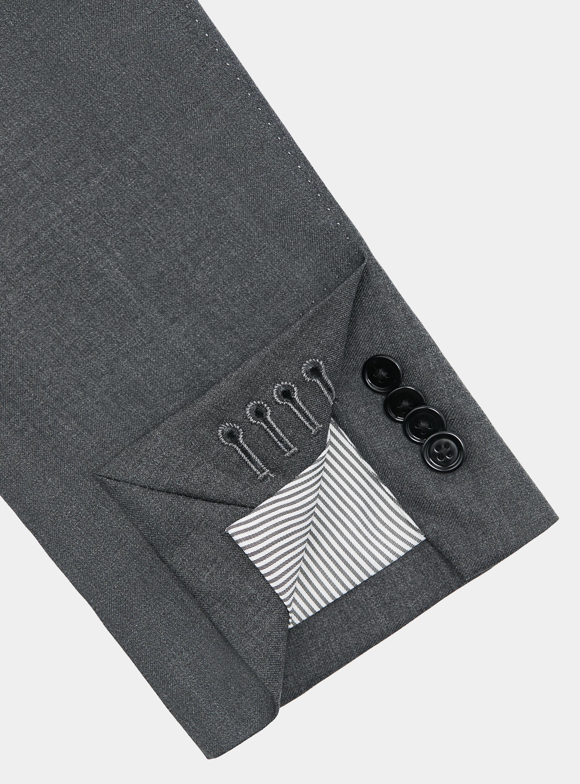 Pure wool suit blazer Vitale Barberis Canonico, ASPHALT GREY