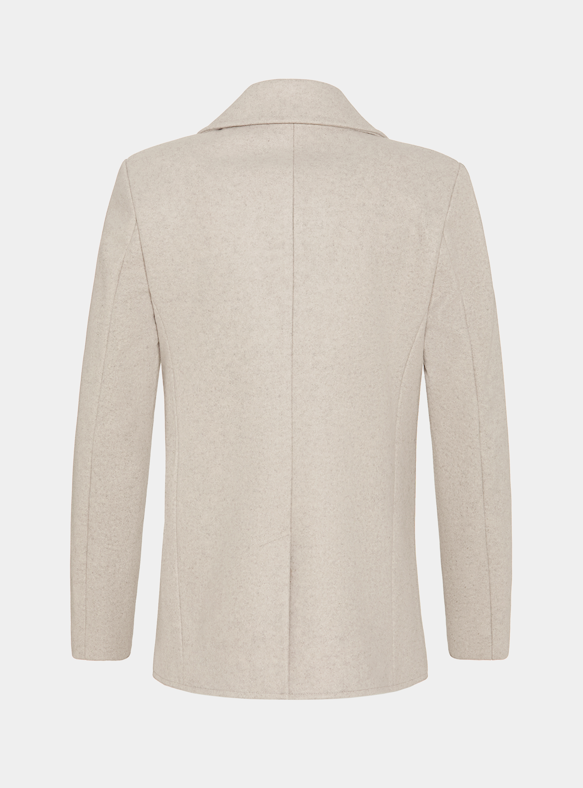Peacoat de color liso, CRUDO