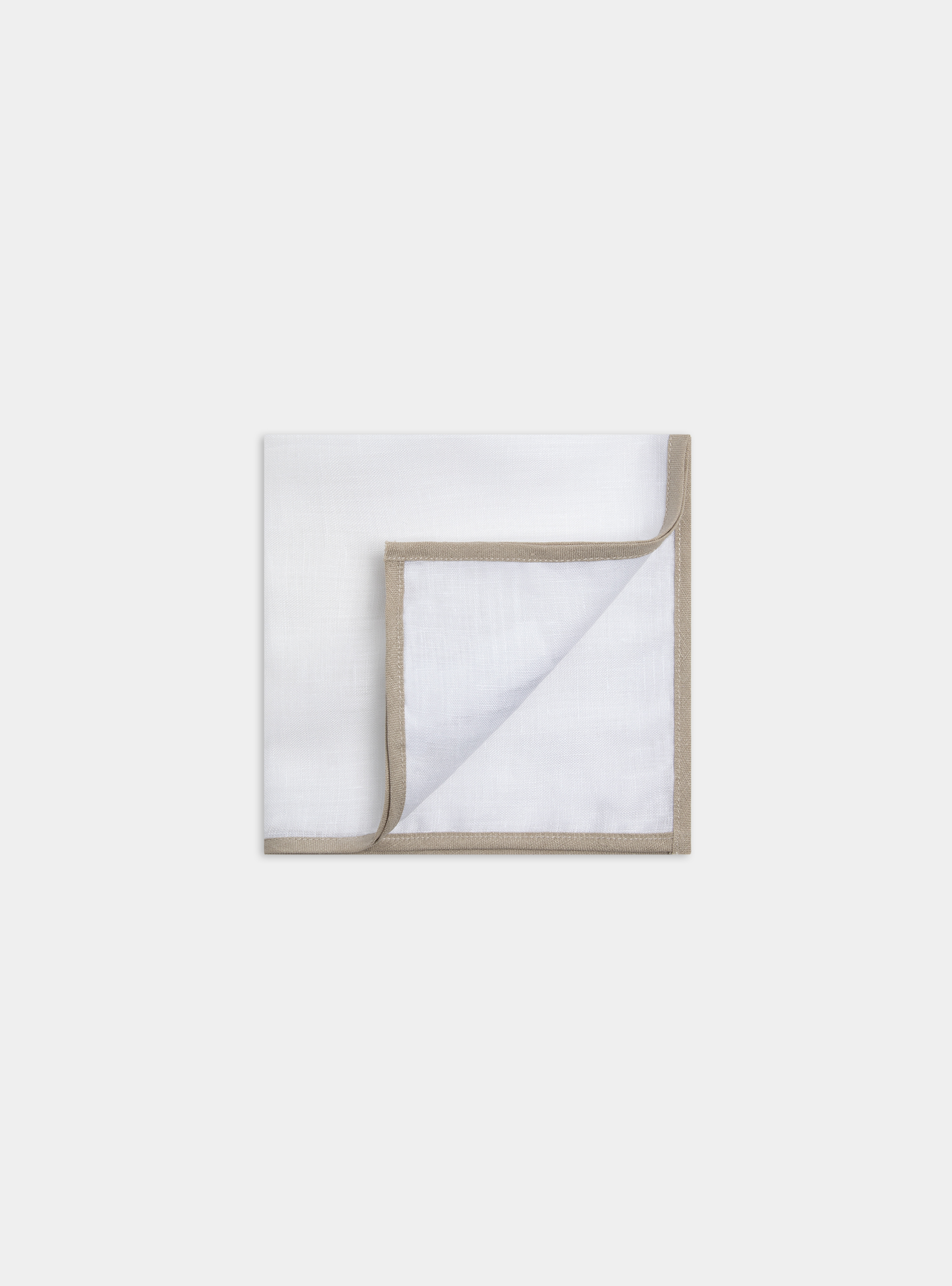 Pochette en lin, SAND/WHITE