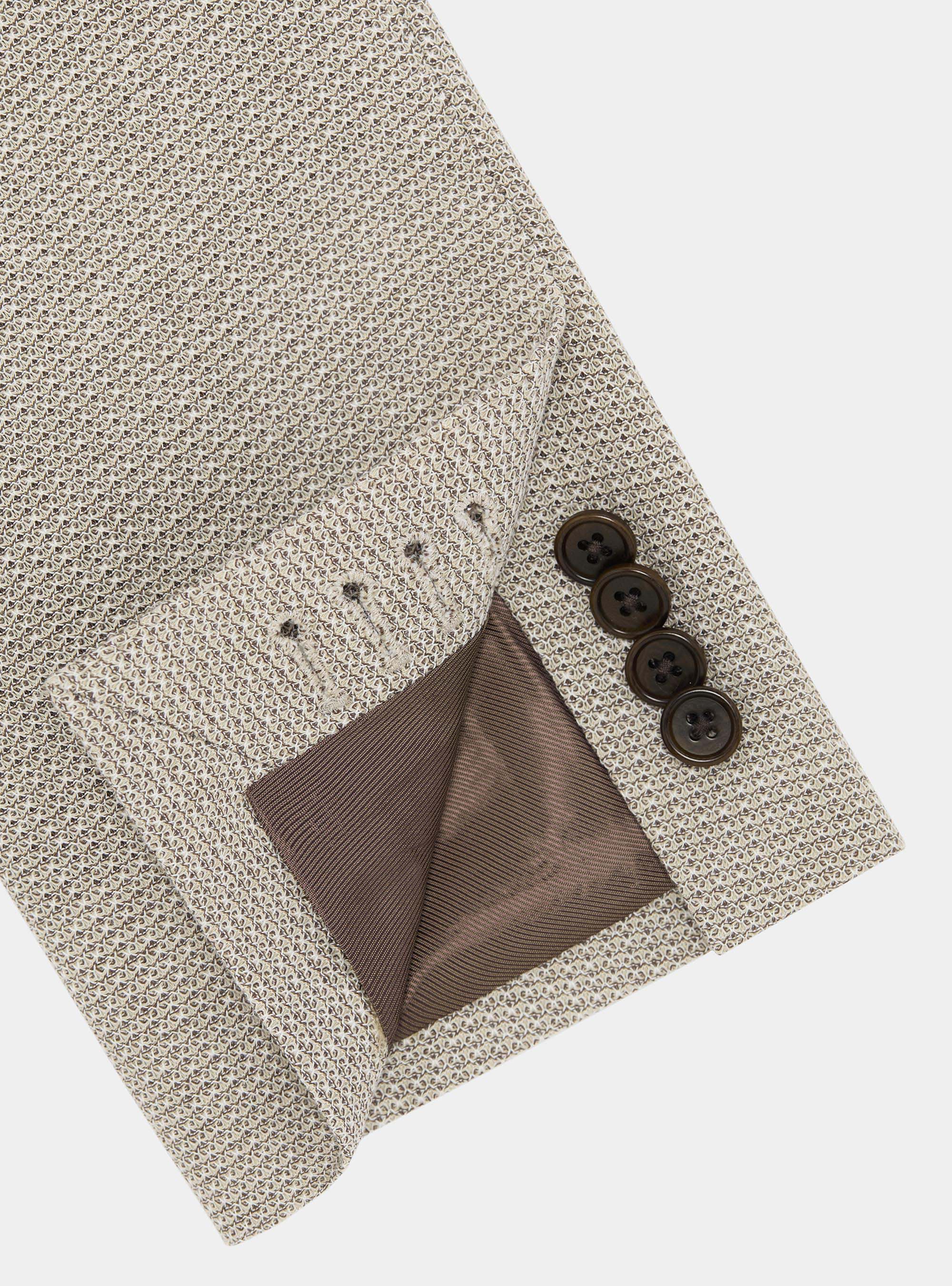 Micro-knit cotton jersey blazer, MUD