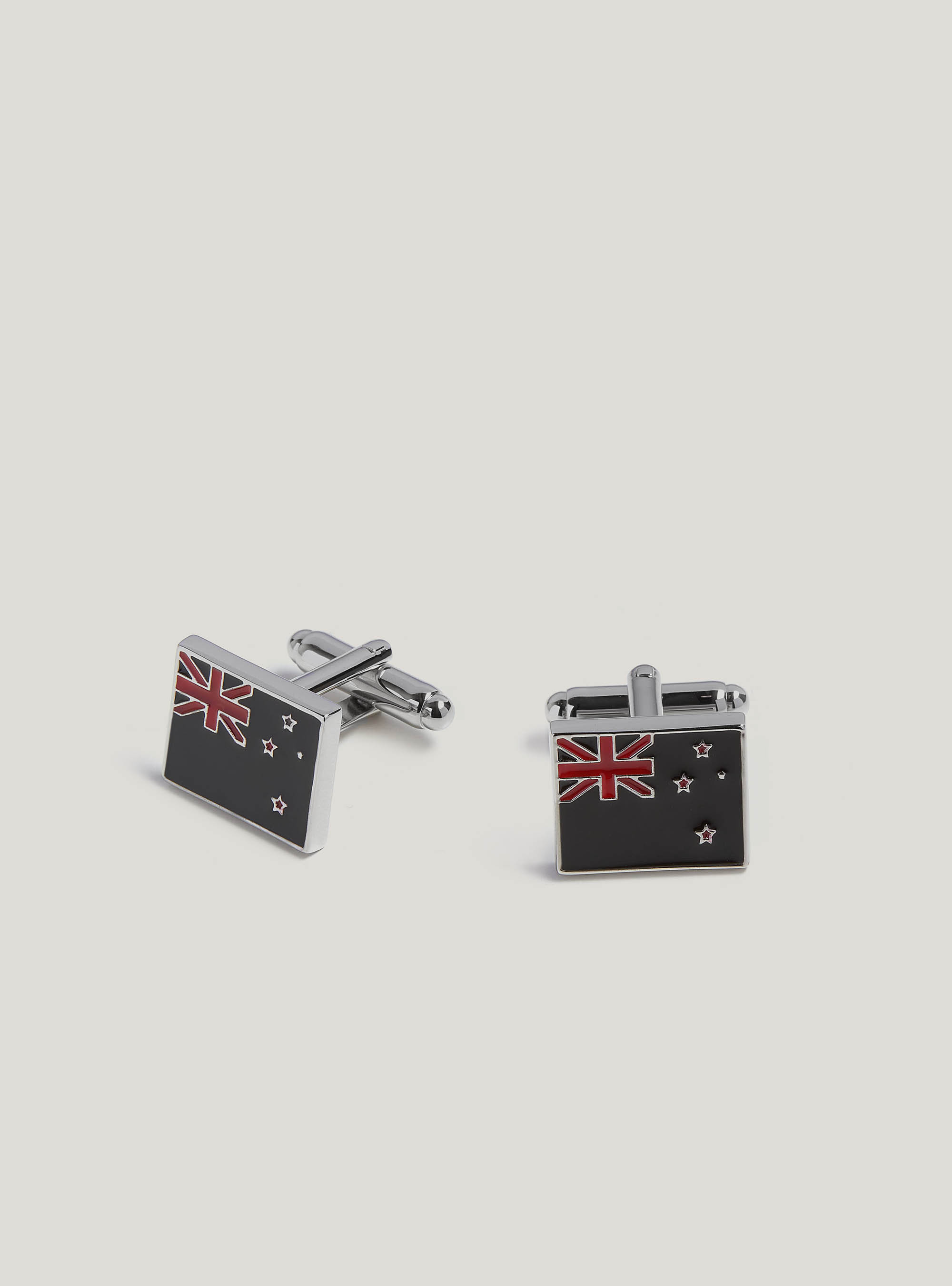 Australia flag cufflinks, ARGENTO 0305C