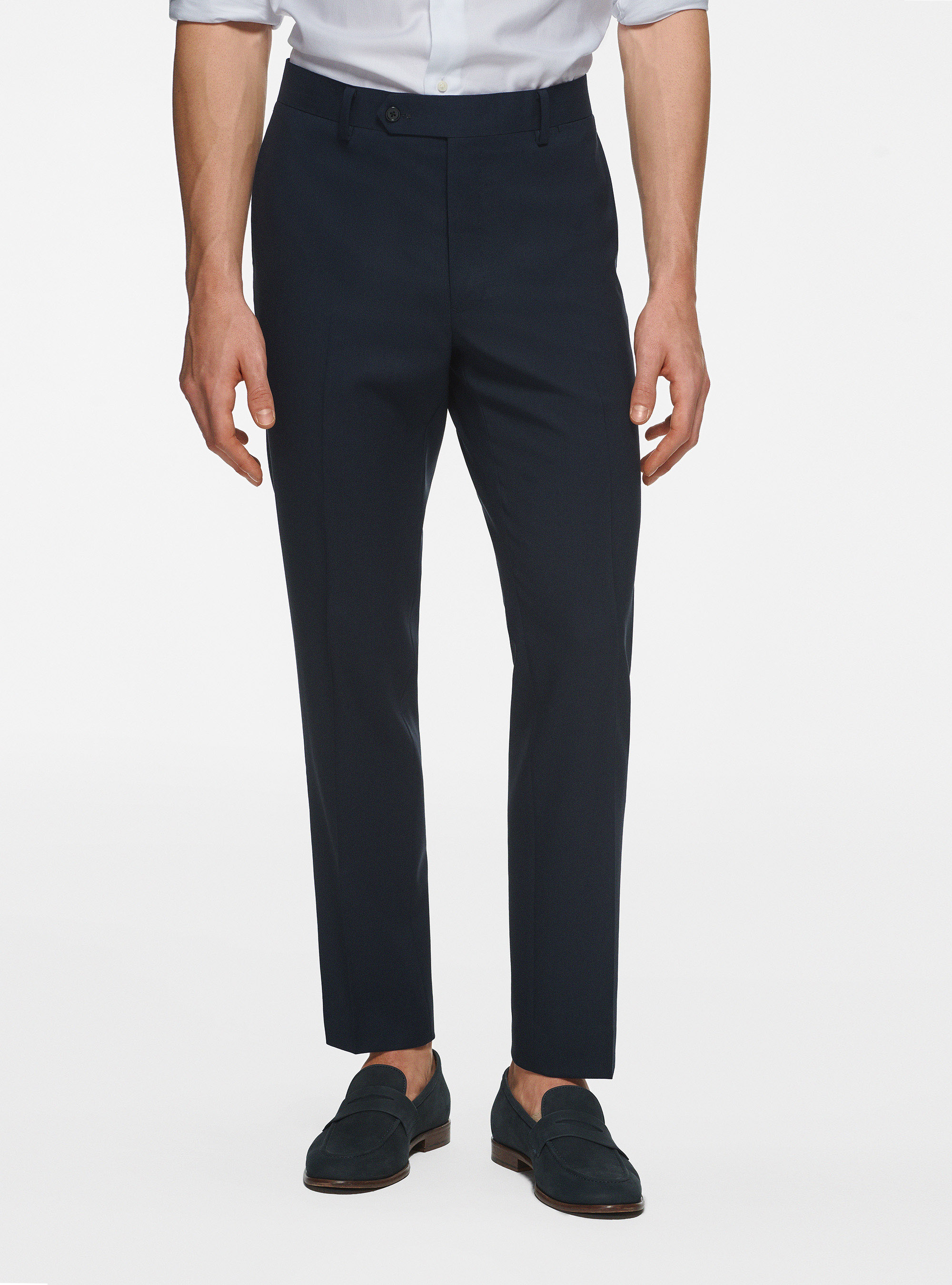 Drop 4 trousers in pure wool, MULTICOLOR