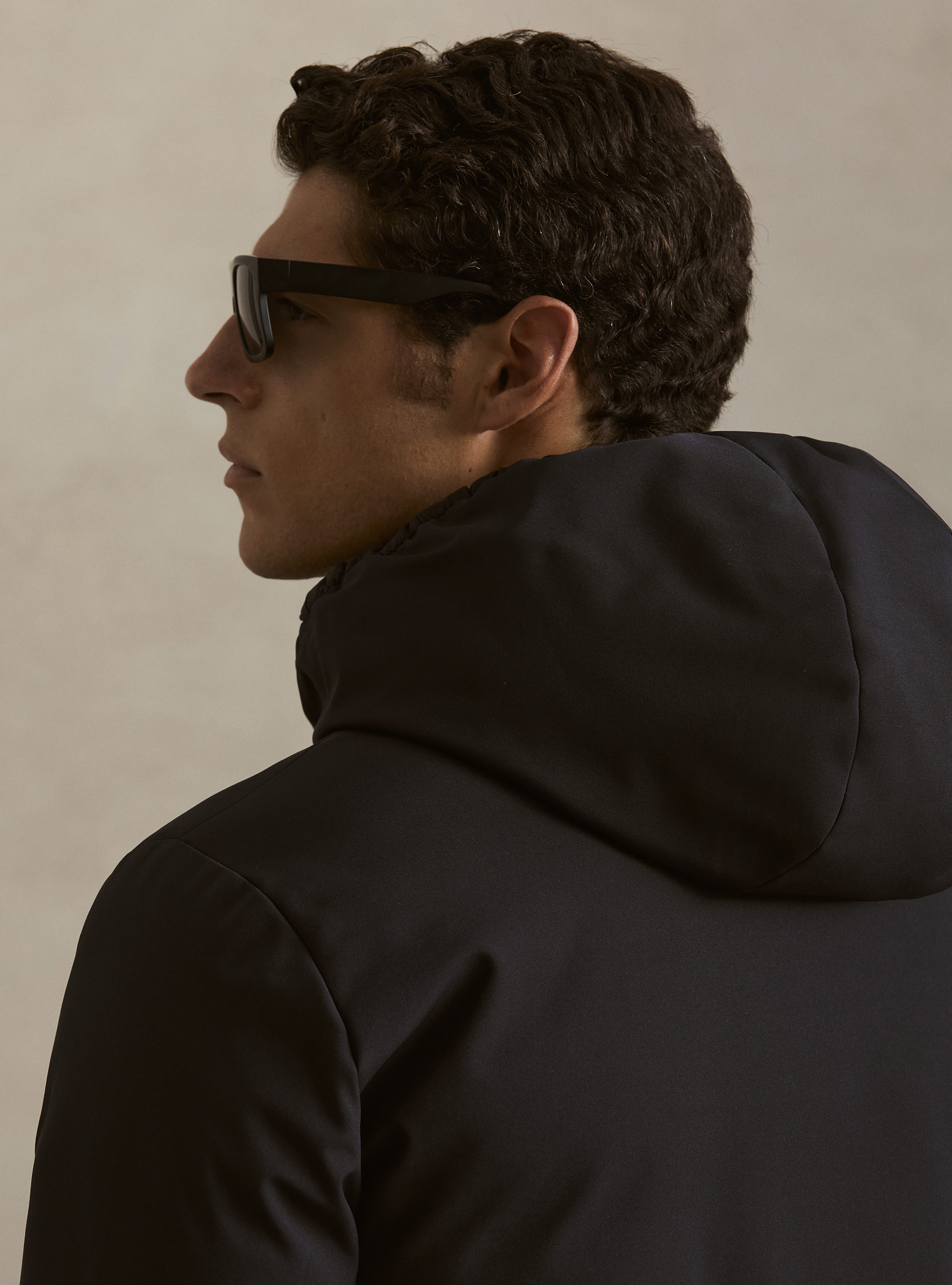 Bomber reversible con capucha, AZUL MARINO