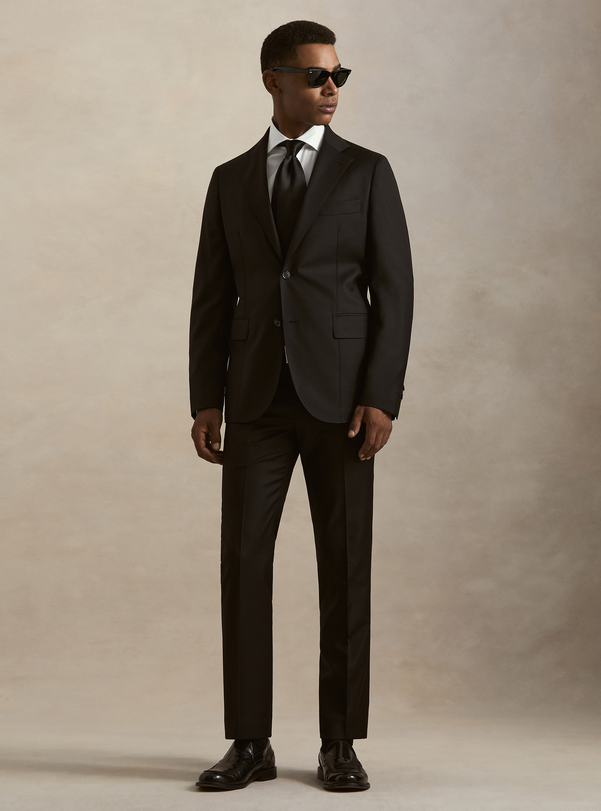 Suit trousers in pure wool by Vitale Barberis Canonico, BLACK