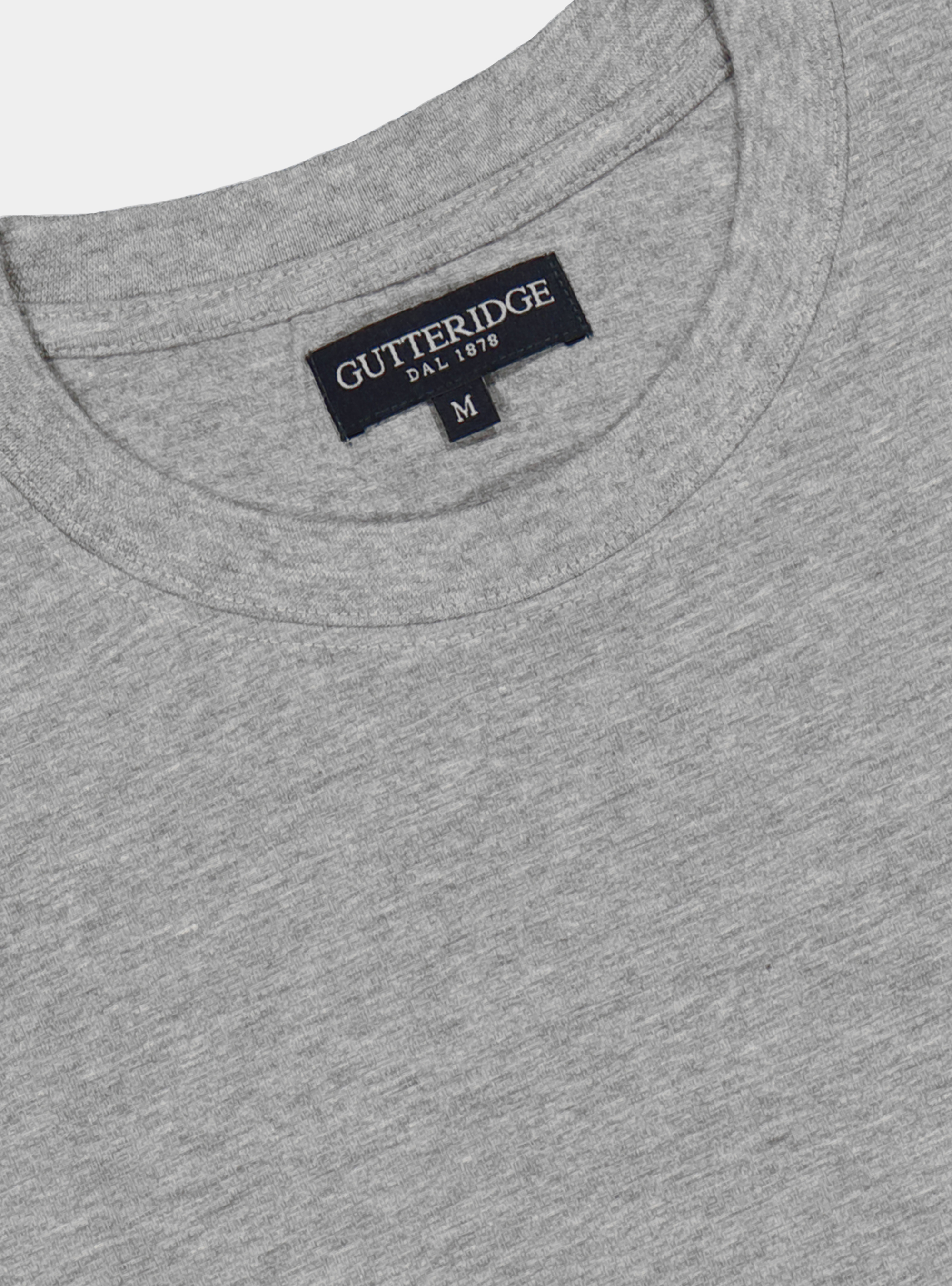 Tshirt in jersey di cotone tinta unita, GRIGIO 0120C