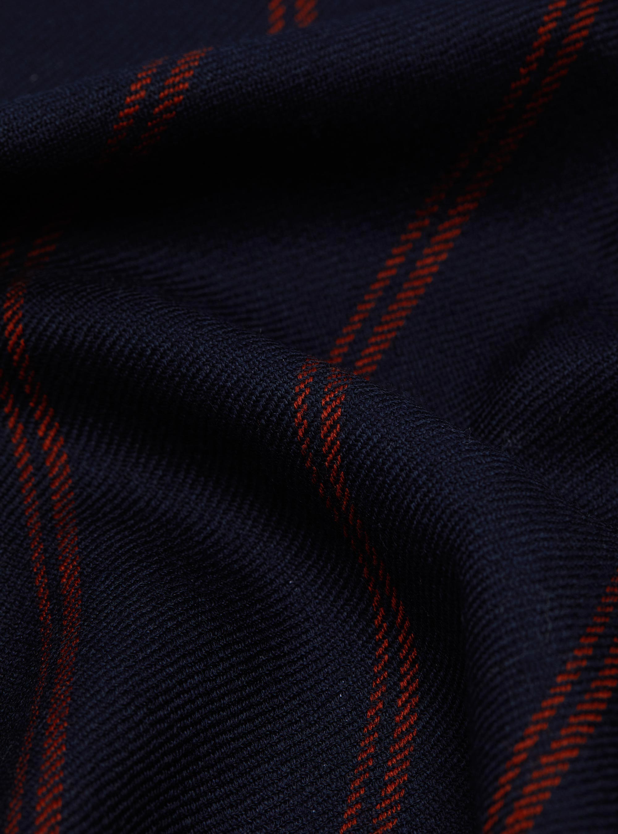 Sciarpa leggera in lana a righe, NAVY/BORDEAUX B054