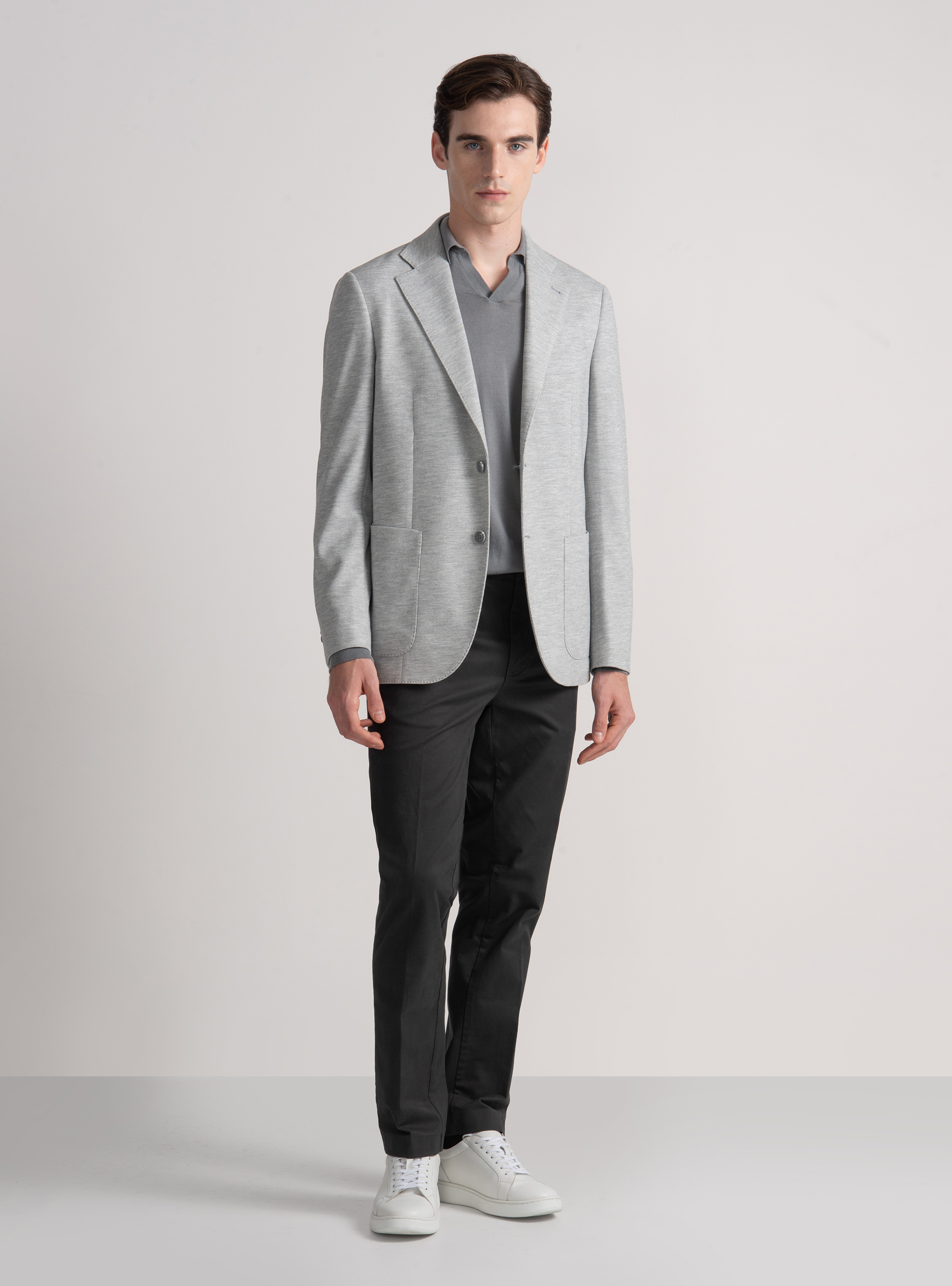 Jersey blazer, GRIGIO MELANGE 0151C