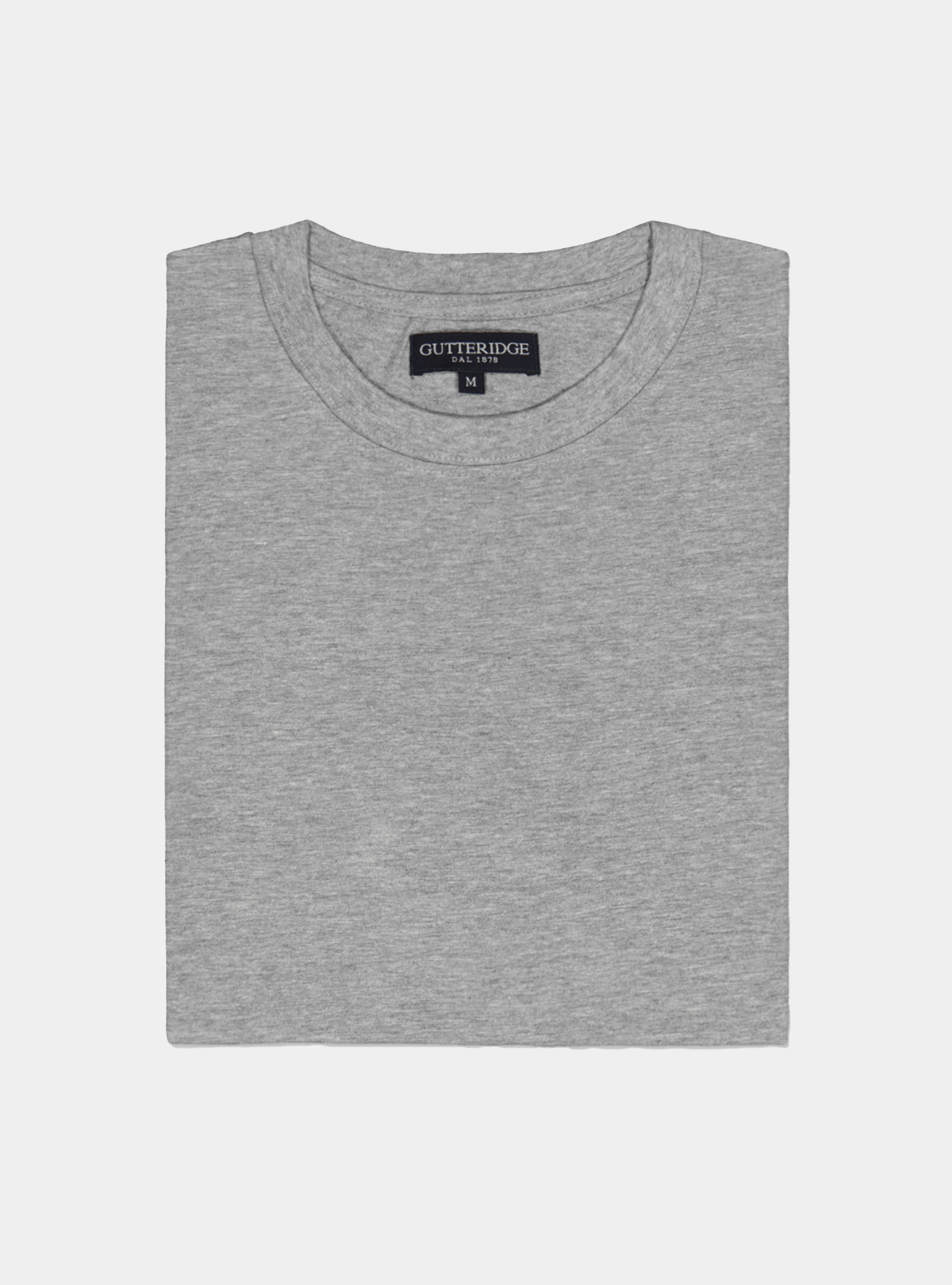 Tshirt in jersey di cotone tinta unita, GRIGIO 0120C