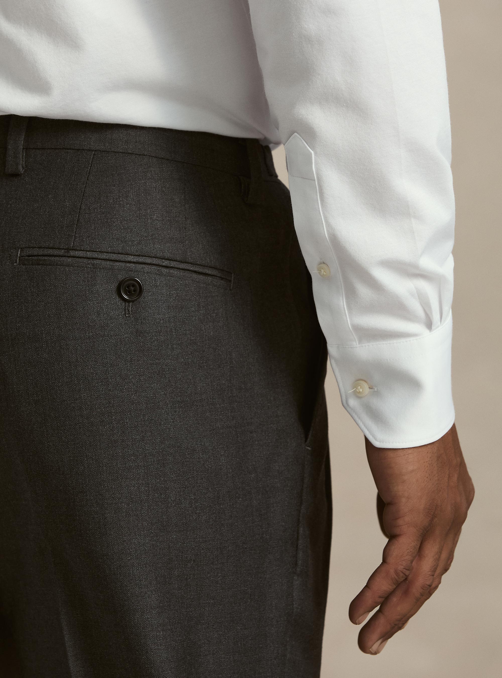 Chemise GT01 en jersey de coton m&eacute;lang&eacute;, BLANC