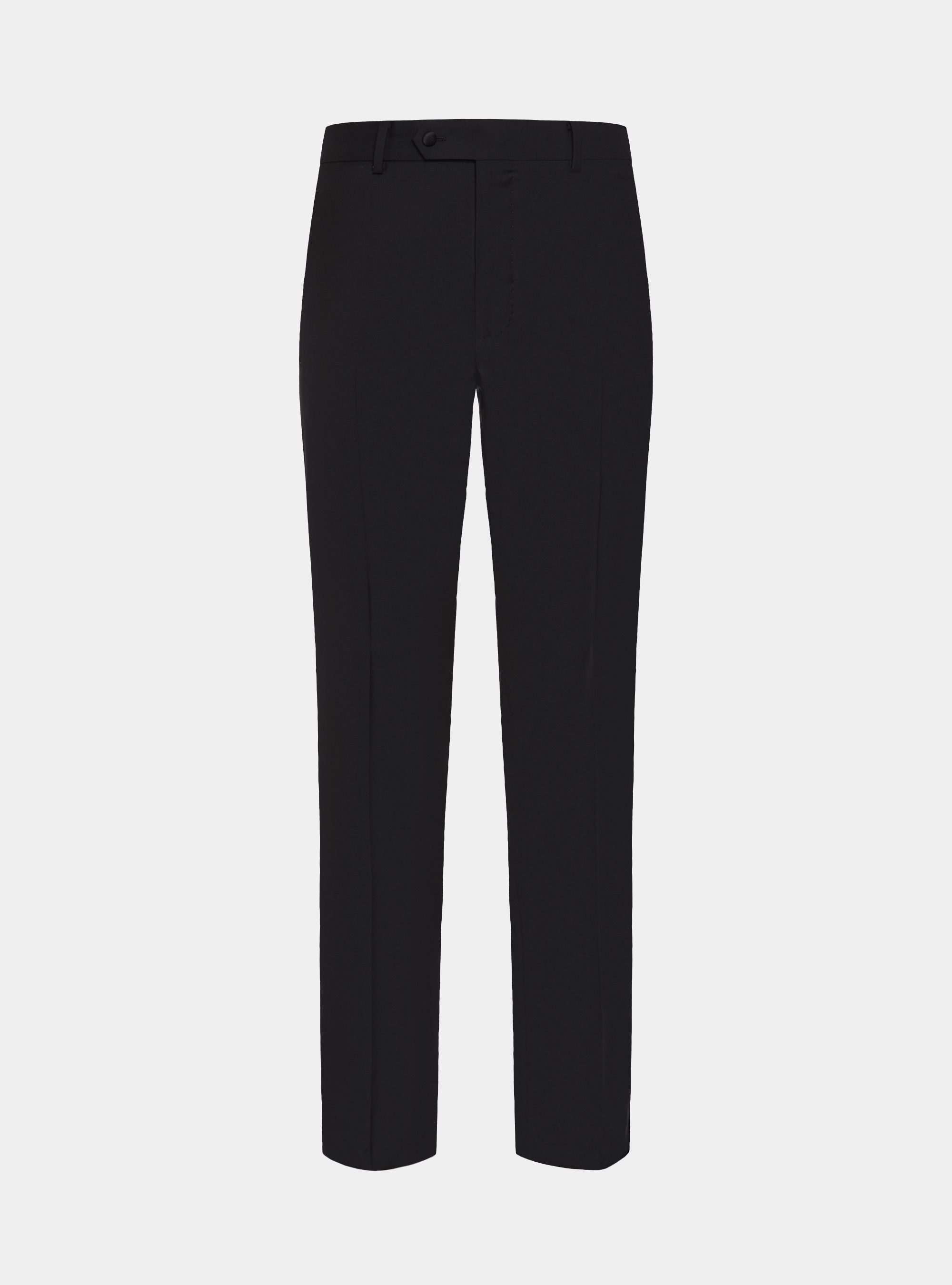 Black smoking trousers in pure wool, BLACK