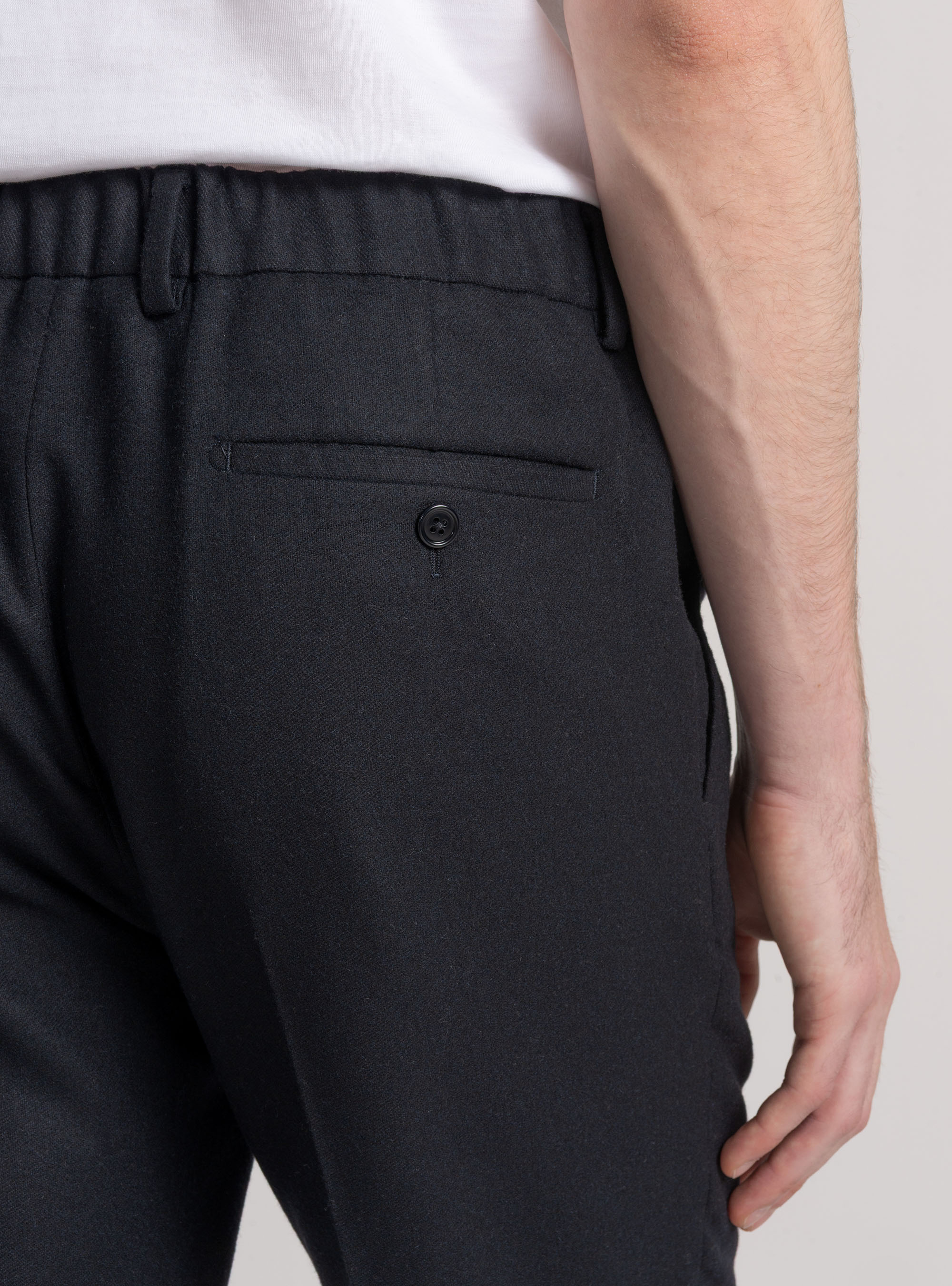 Lightweight wool-blend pleat and drawstring trousers, NAVY DARK 0219C