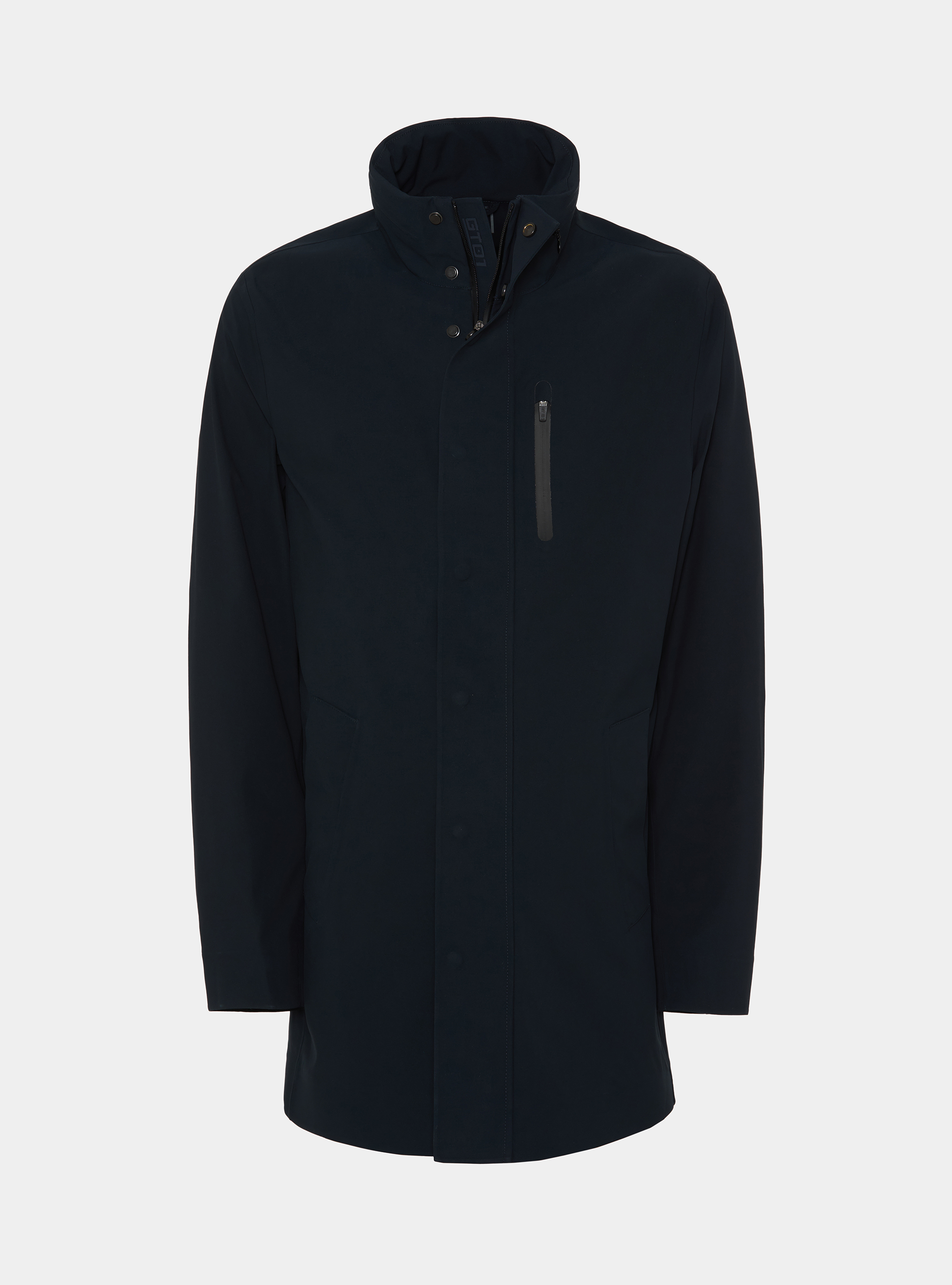 Blouson long GT01 en tissu technique, BLEU MARINE