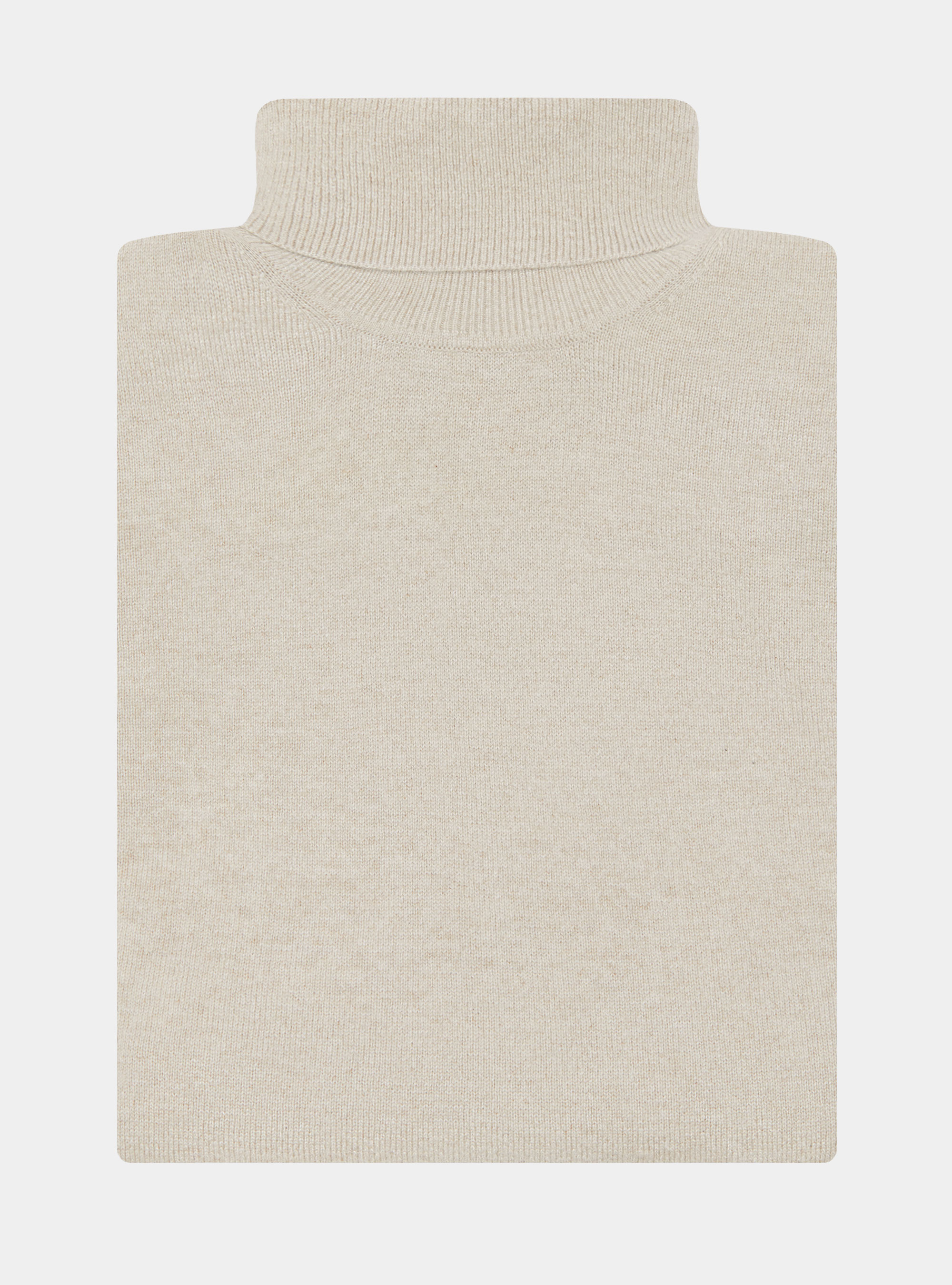 Cashmere turtleneck, ECRU