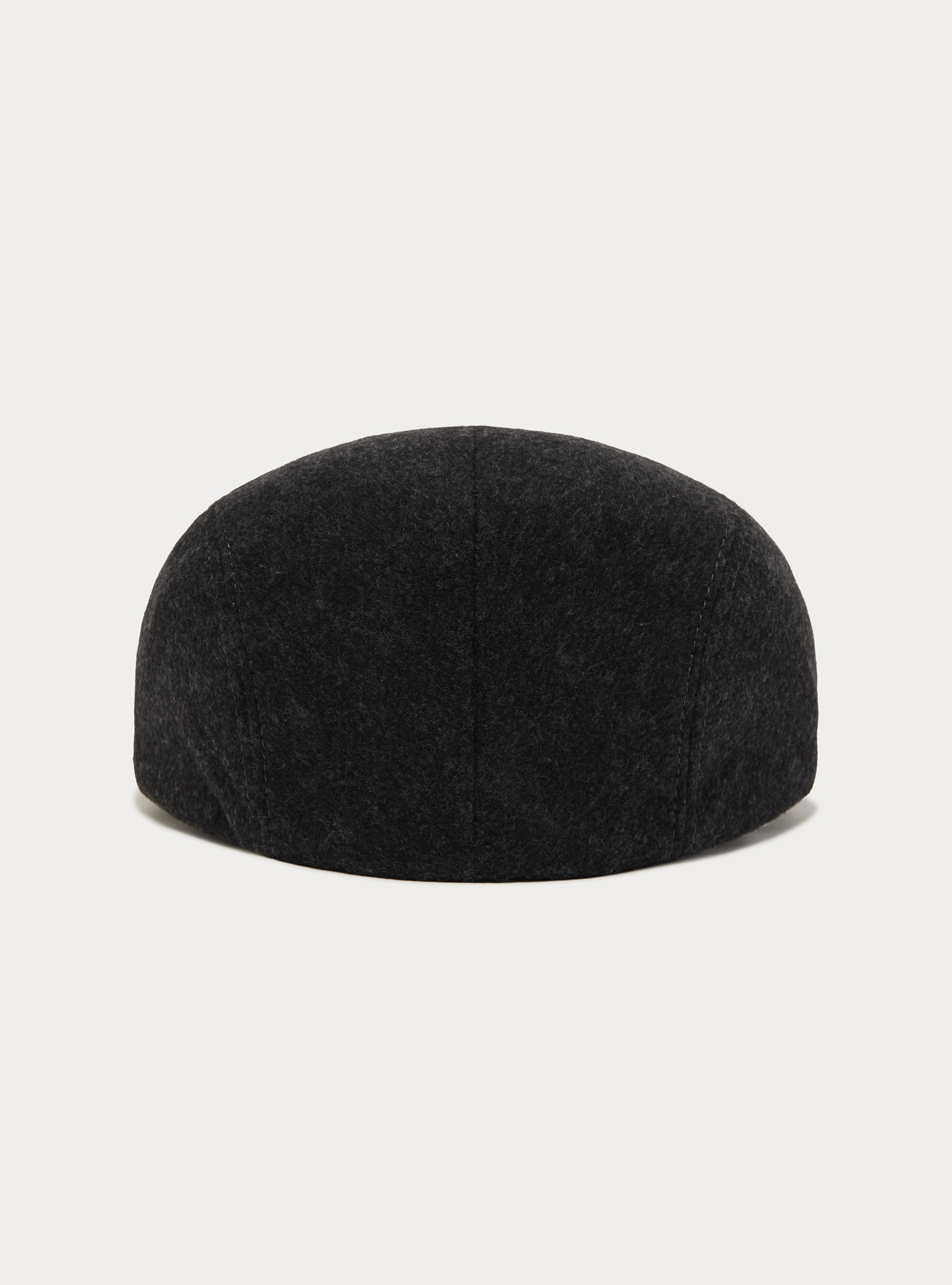 Gorra plana lisa de mezcla de lana, GRIS MARENGO