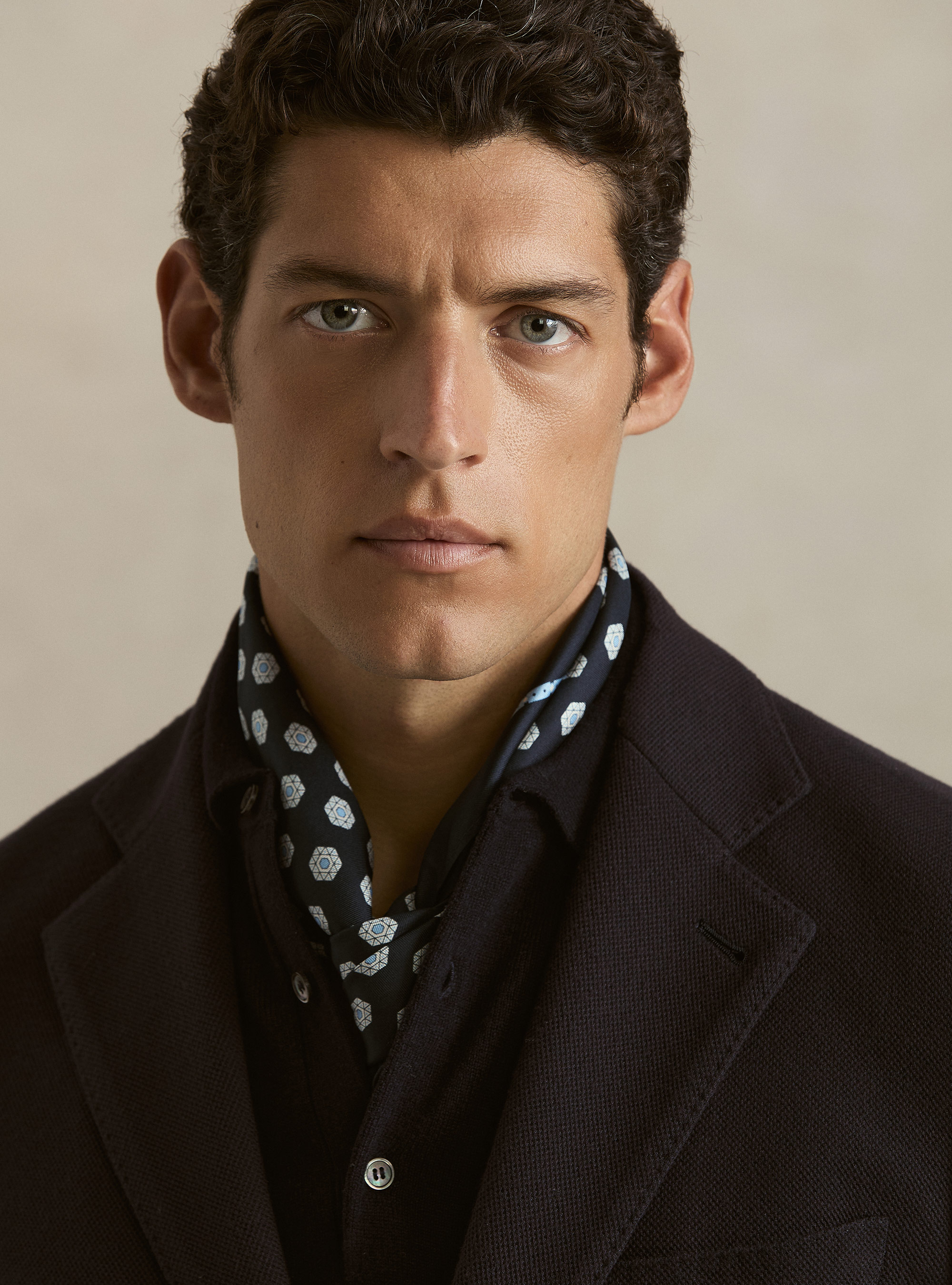 Single-breasted single jersey blazer, NAVY BLUE
