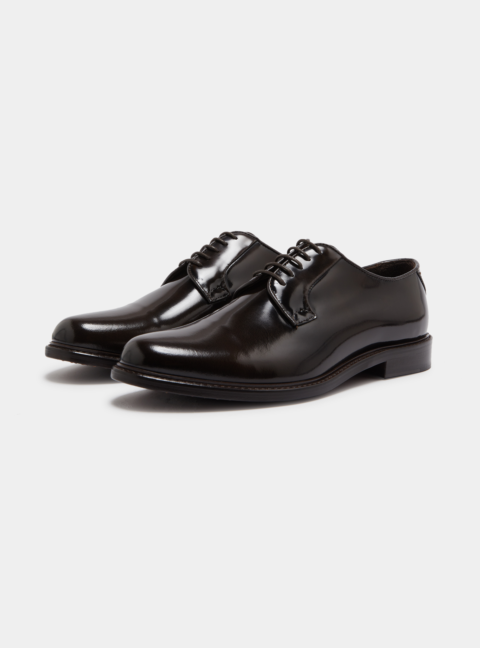 Derby de cuero abrasivado, MARRON MUY OSCURO