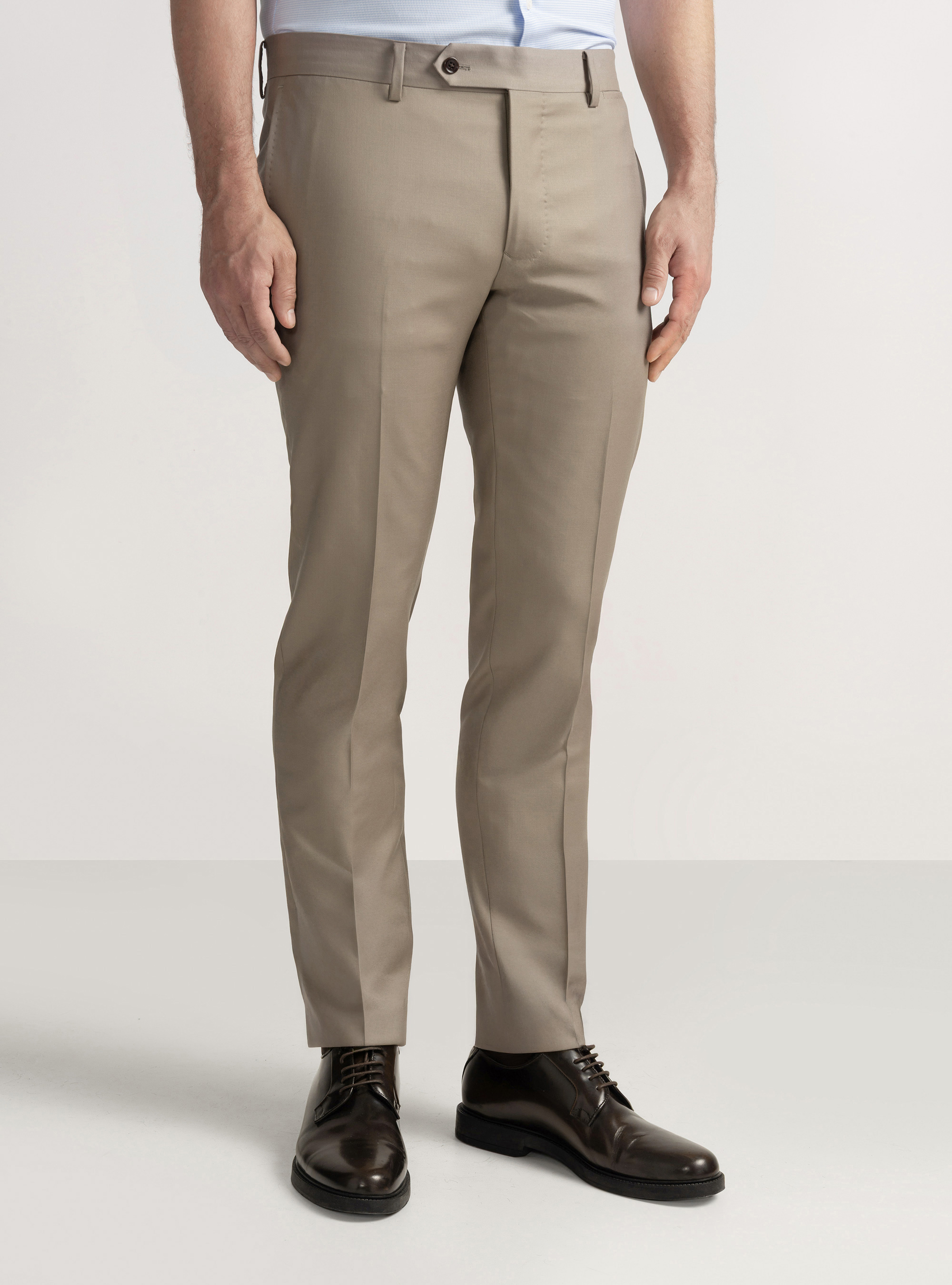 Pure wool suit trousers Vitale Barberis Canonico, MUD