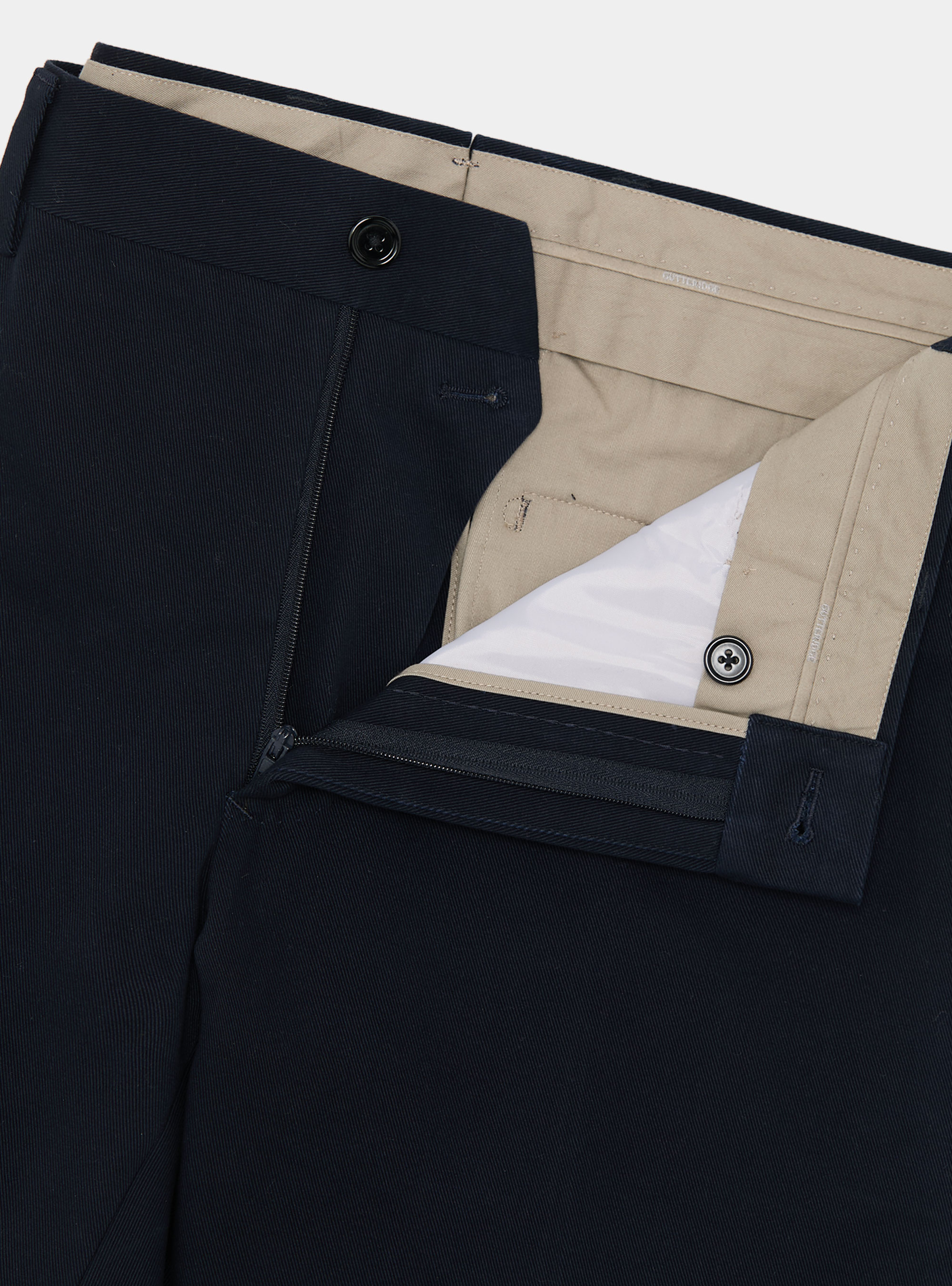 Pantalones de algod&oacute;n esmerilado, AZUL MARINO