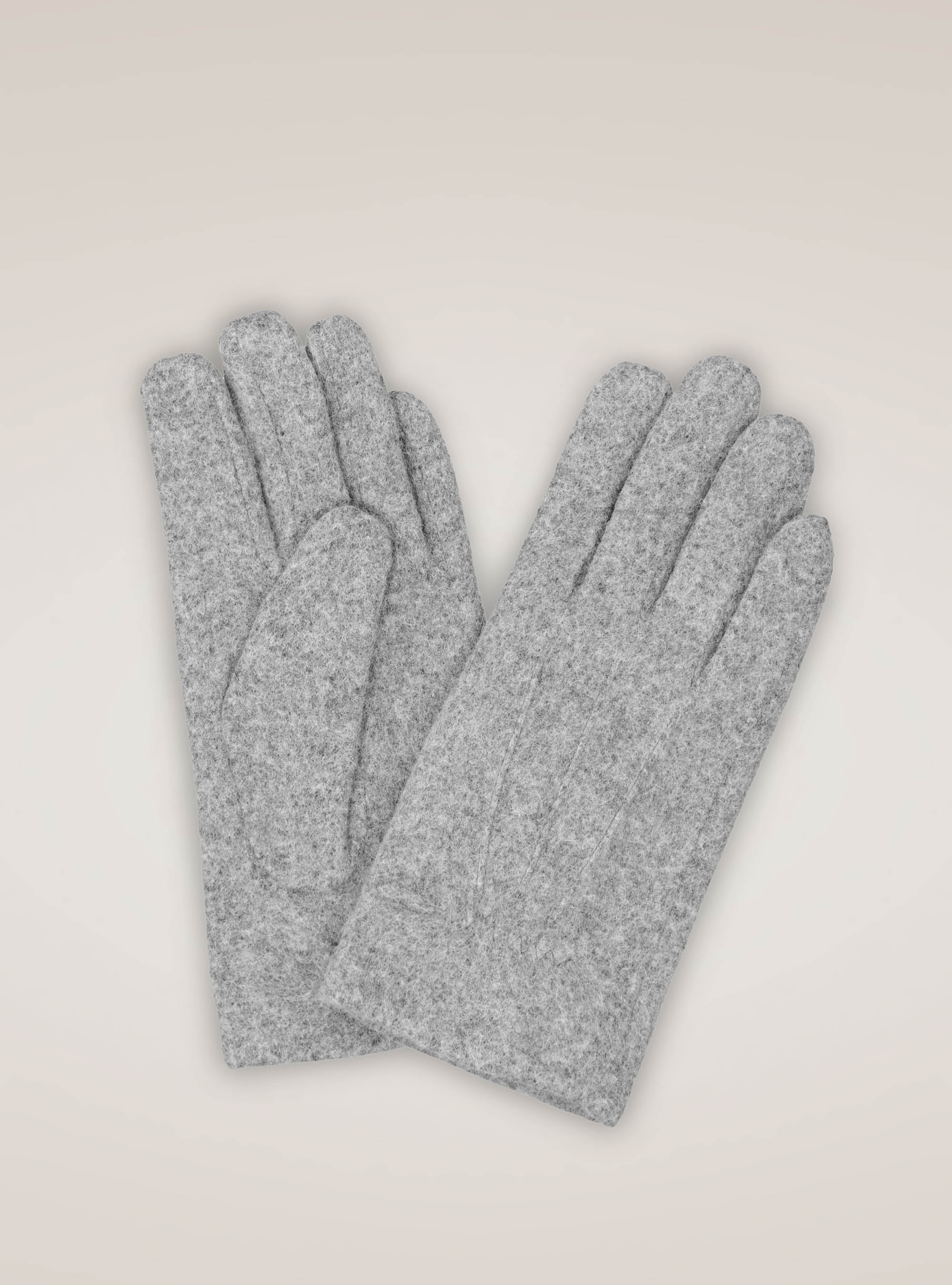 GUANTES DE LANA, GRIS MARENGO
