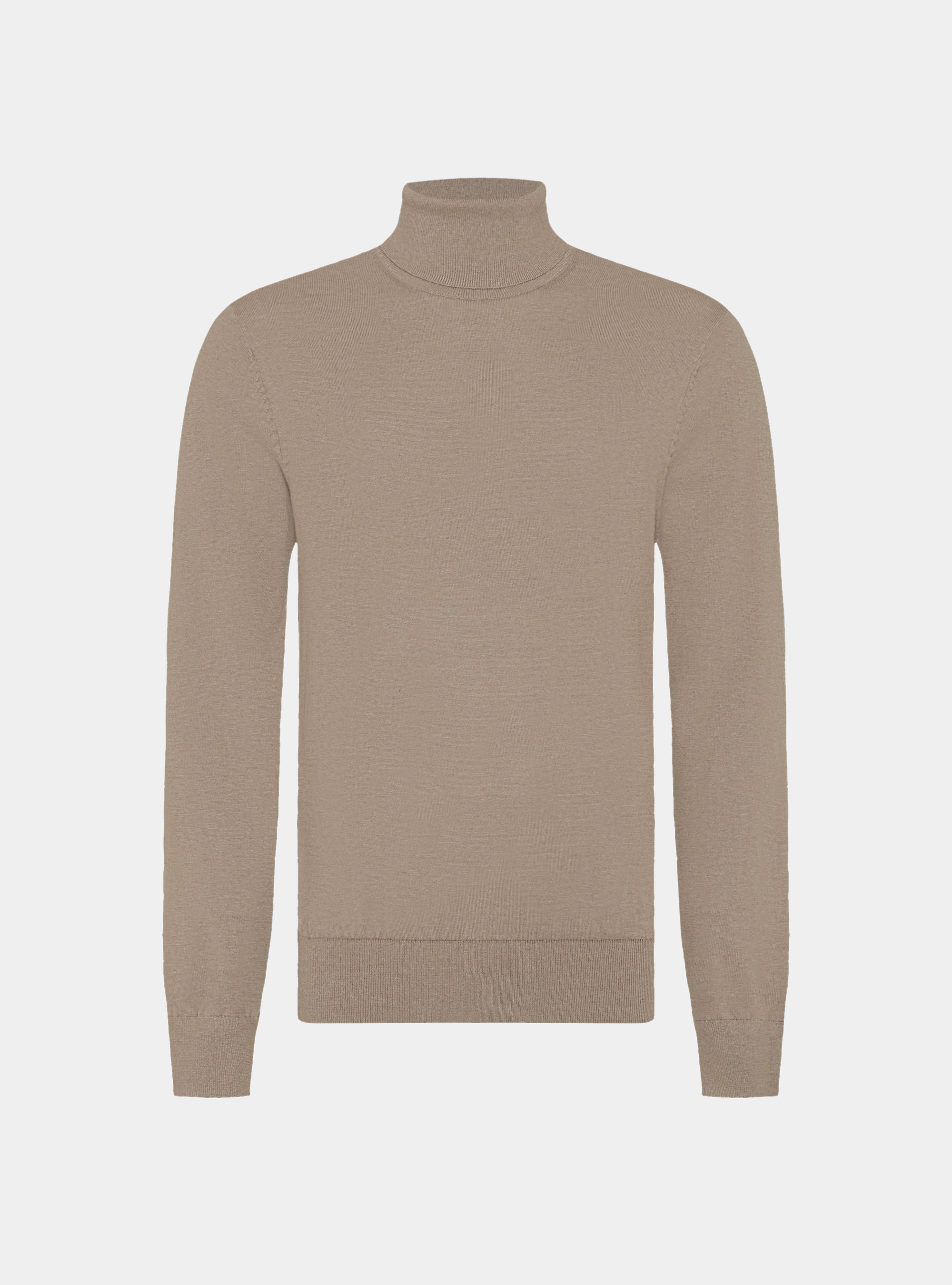 Dolcevita in cotone seta e cashmere, FANGO