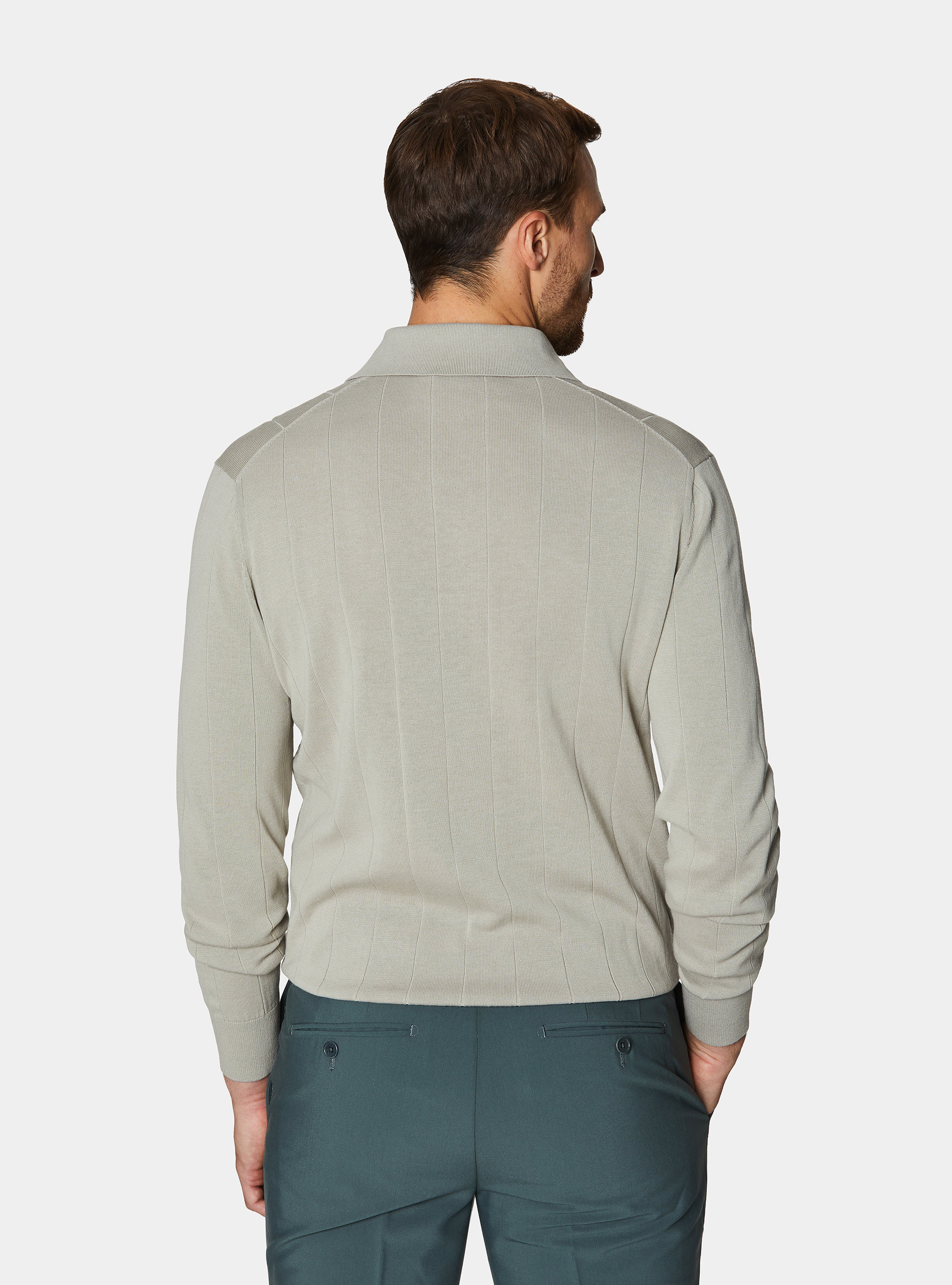 Polo in maglia manica lunga, SABBIA