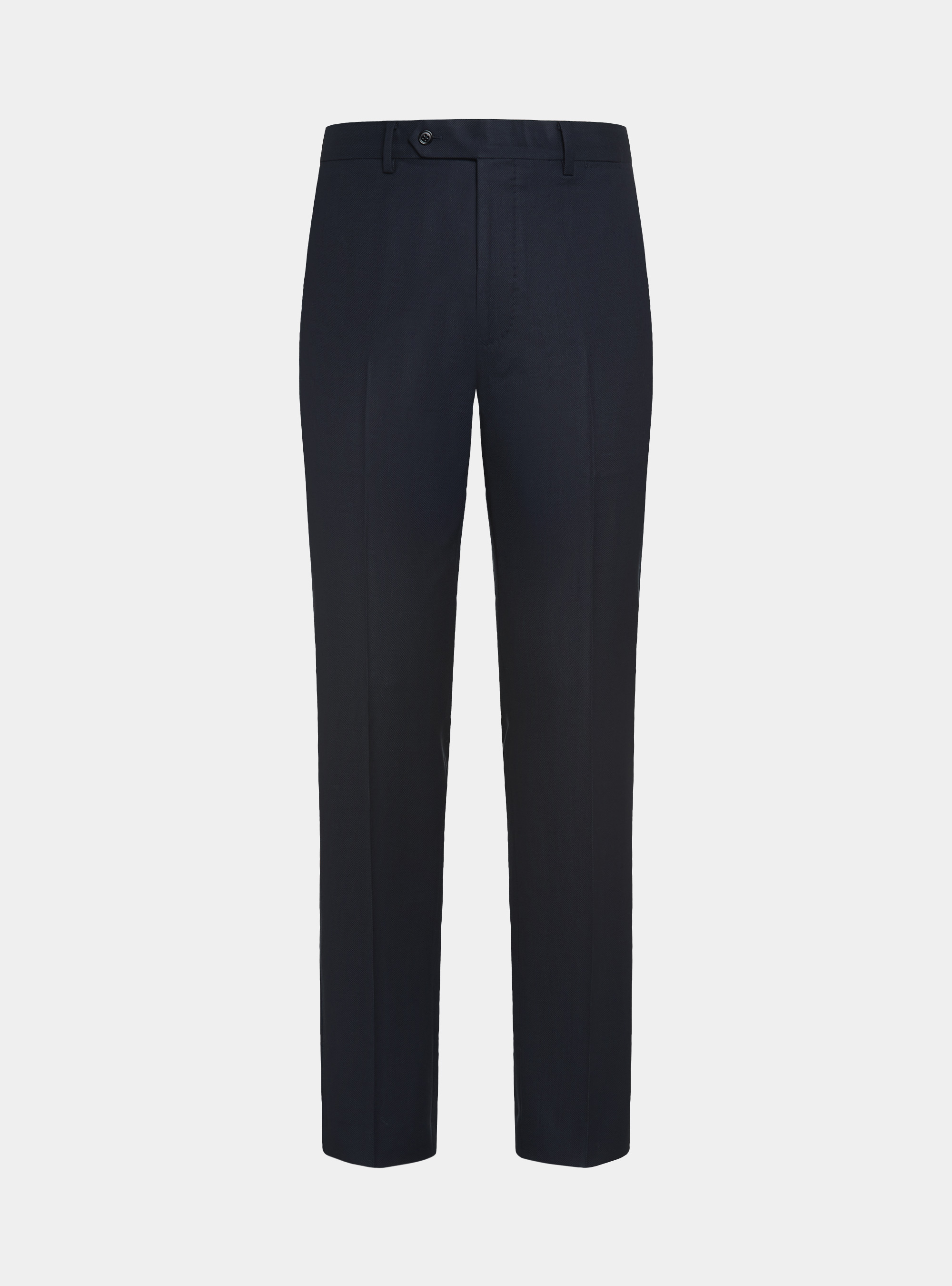 Trousers in pure wool partridge eye, NAVY BLUE