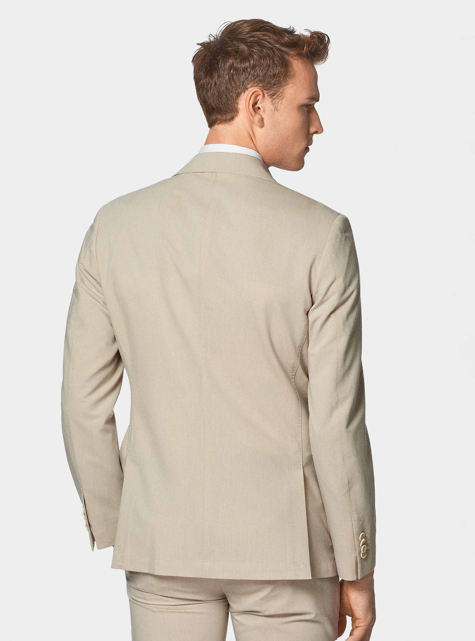 Giacca abito classico slim fit, ECRU