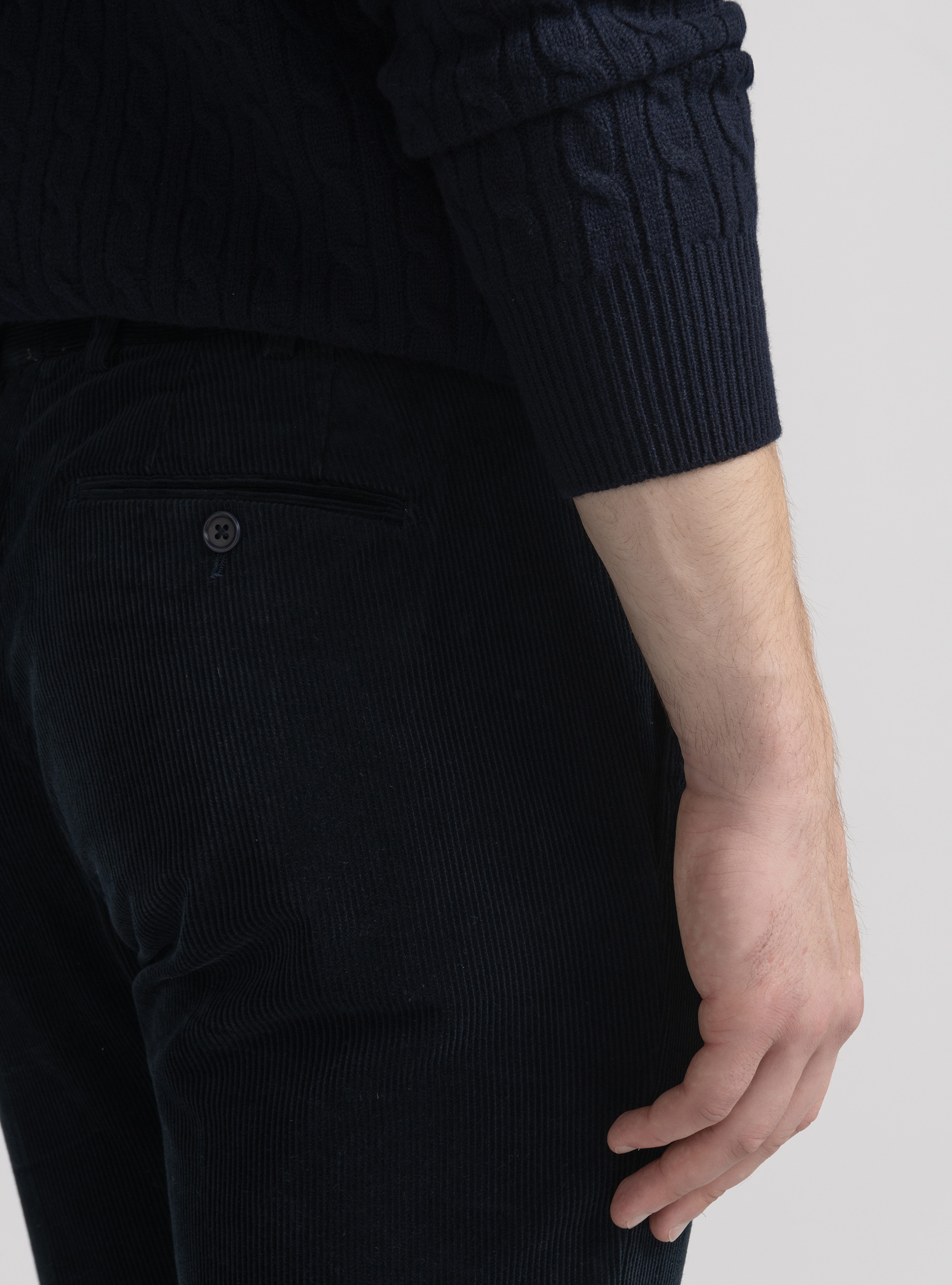 Samt-Hose, NAVY 0218C