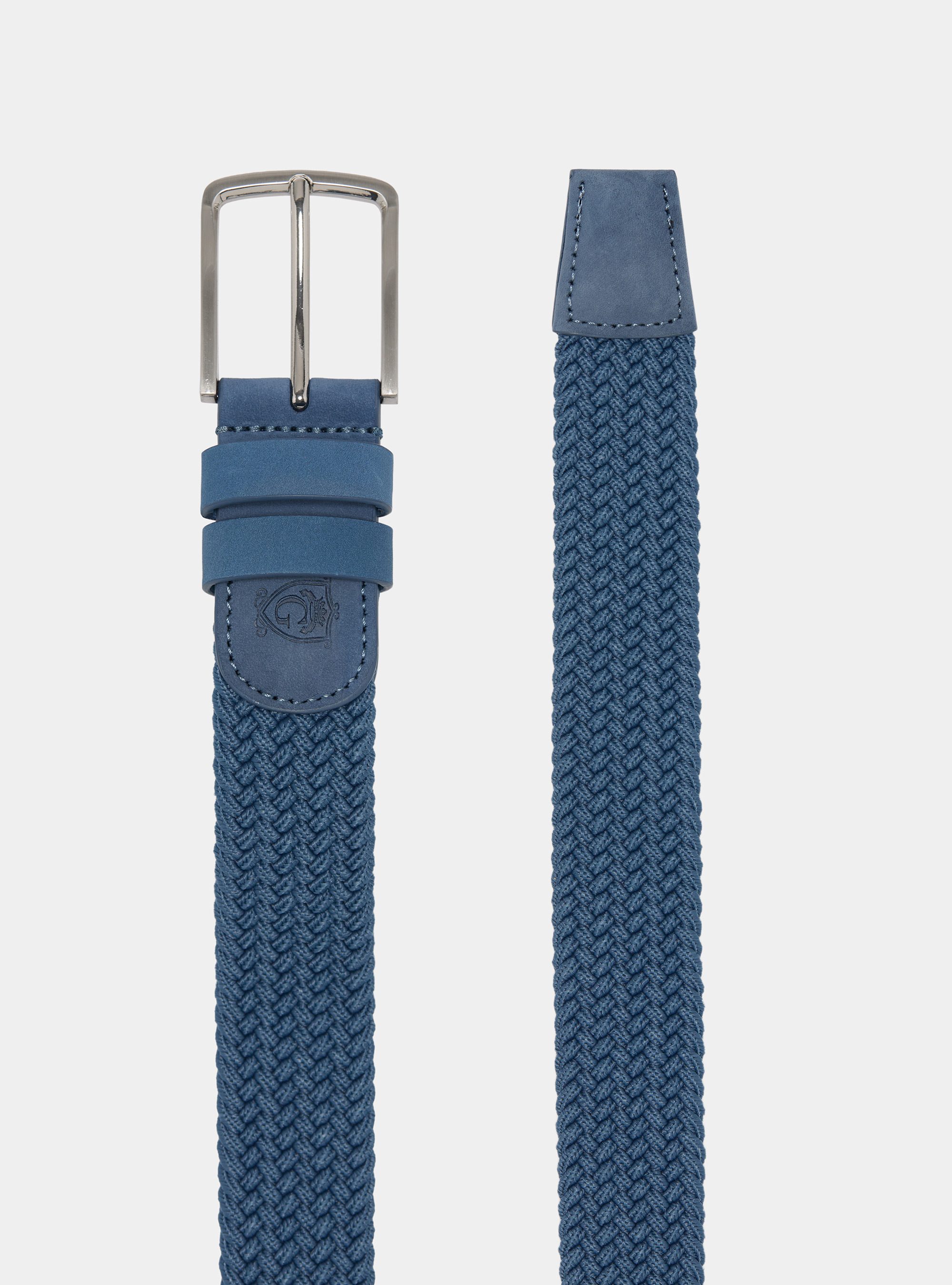 Elastic braided belt, LIGHT BLUE