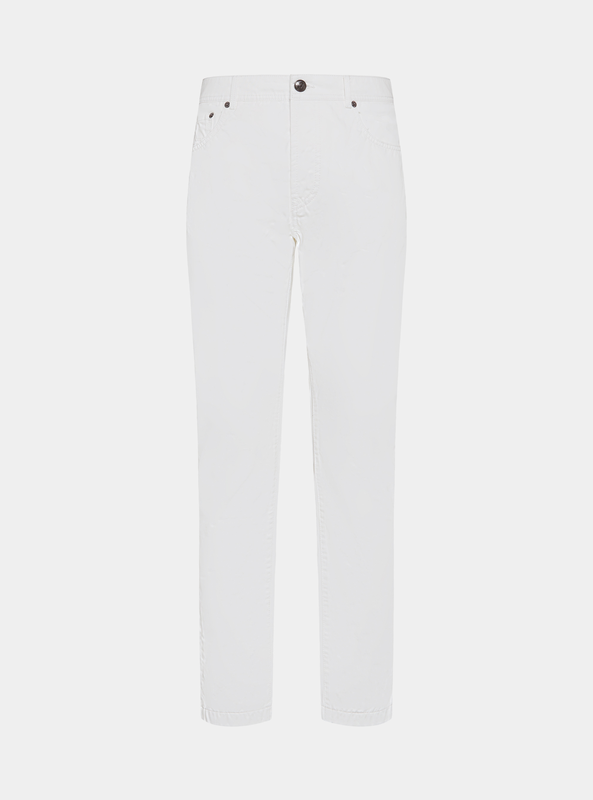 5-Pocket-Hose aus Baumwollk&ouml;per, BIANCO 0099C