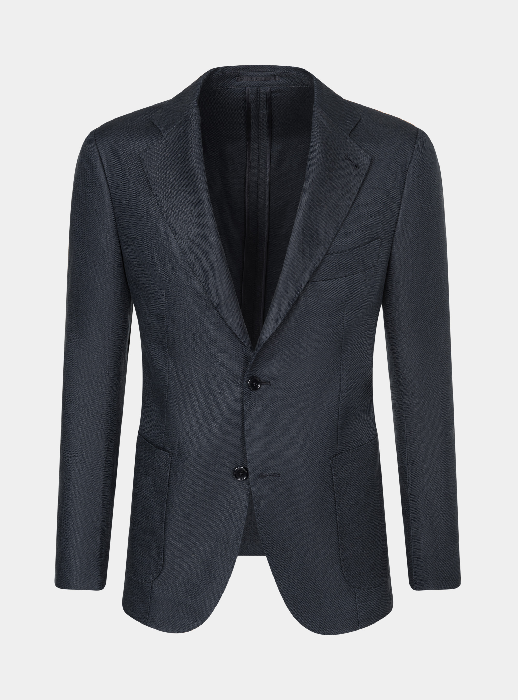 Giacca in lino e cotone, BLU NAVY