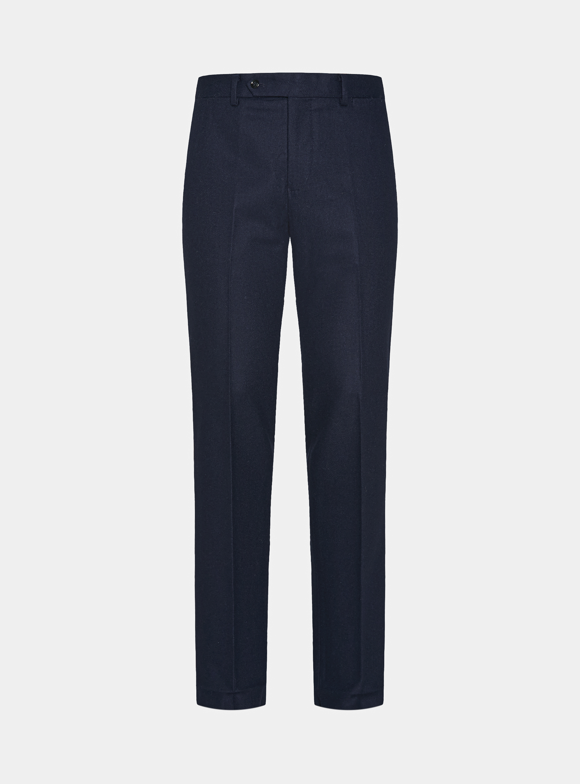 Wool blend flannel trousers, NAVY BLUE