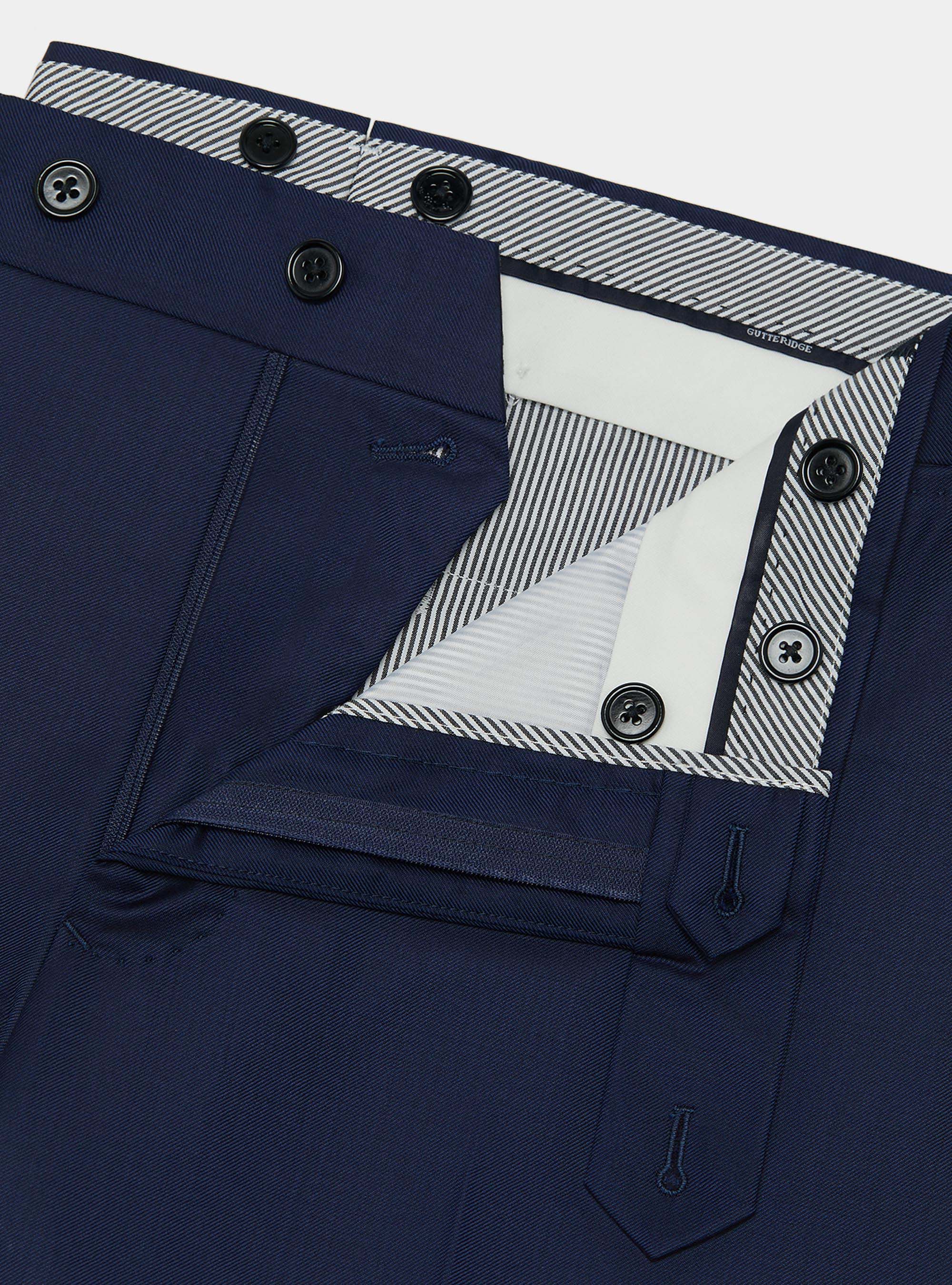 Trousers in pure 110's superfine wool, BASALT